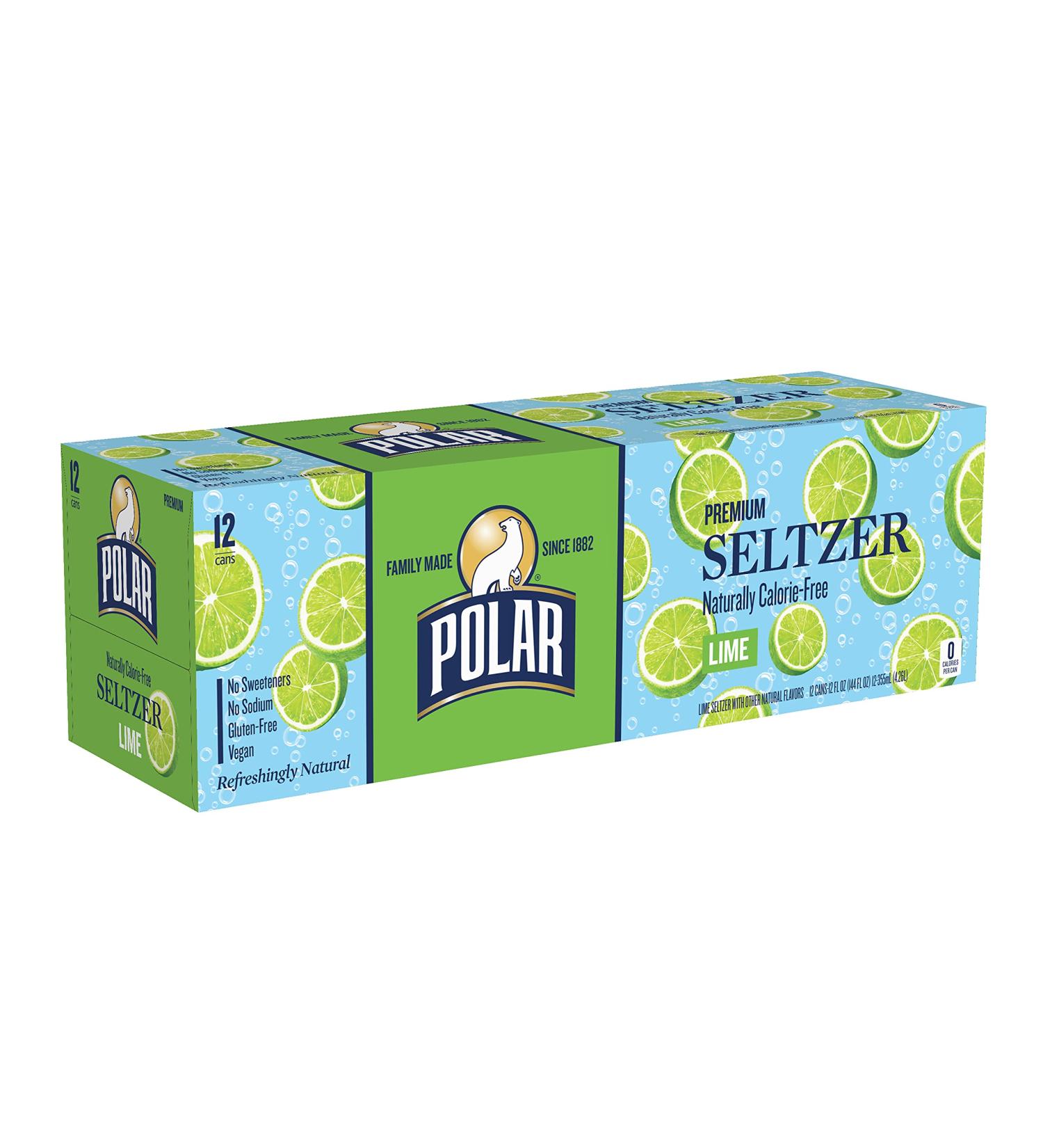 Polar Lime Seltzer Water - 12 fl oz Cans (12 Pack) - Buy Online on SooperMarket.com
