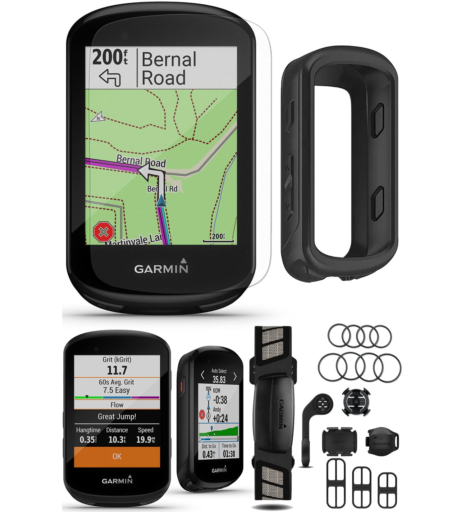 Garmin Edge 830 Sensor Bundle GPS Bike Computer with HRM, Speed/Cadence Sensors, Silicone Case & Tempered Glass | Touchscreen TrainingPeaks VO2 Max | Cycling Computer - Buy Online on SooperMarket.com