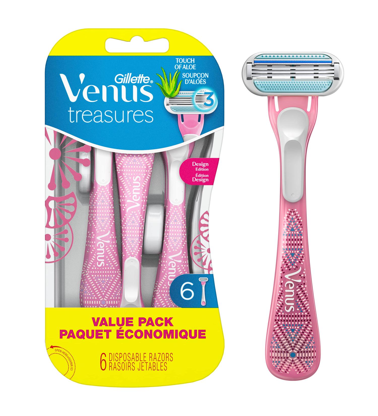 Gillette Venus Treasures Disposable Women's Razors - 6 Count - Buy Online on SooperMarket.com