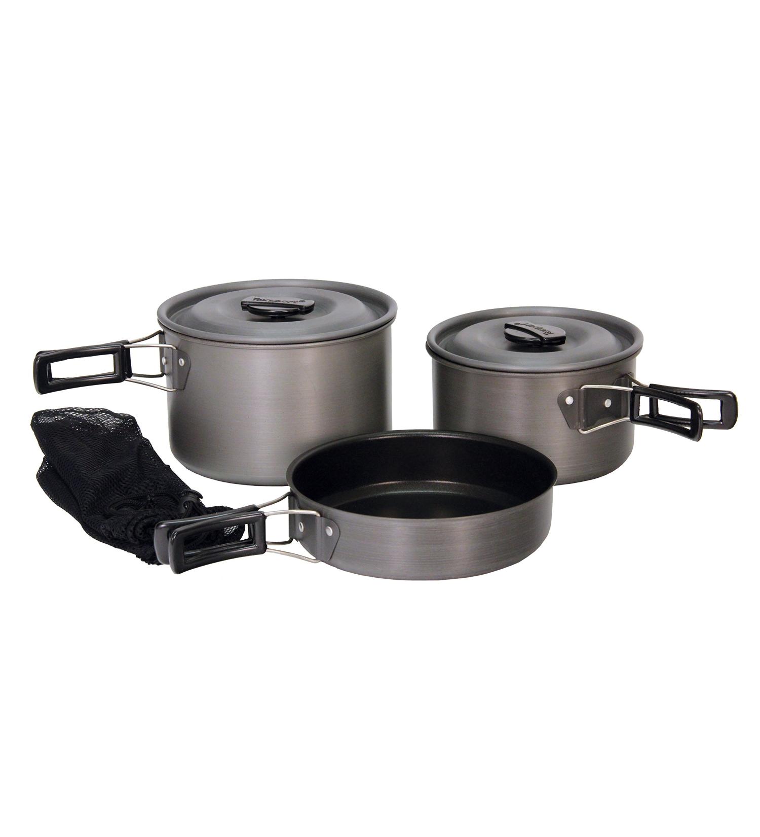Texsport Black Ice The Scouter 5-Piece Hard Anodized Camping Cookware Set - Buy Online on SooperMarket.com