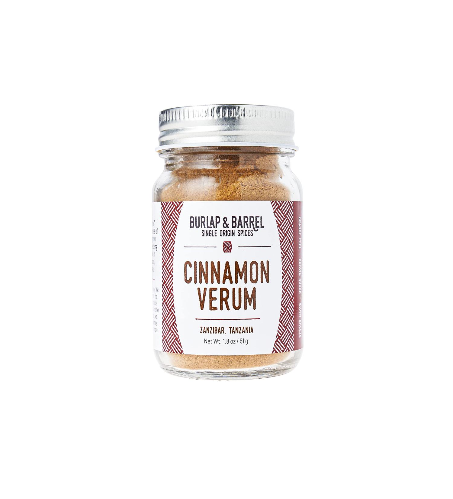 Burlap & Barrel Cinnamon Verum - Authentic Spice Blend | Herbal and Savory Flavor with Pine, Citrus, and Sea Salt Notes | Ideal for Tomato Sauces, Stews, Chili, BBQ Rubs | 1.8oz Glass Jar | As Seen on Shark Tank - Buy Online on SooperMarket.com