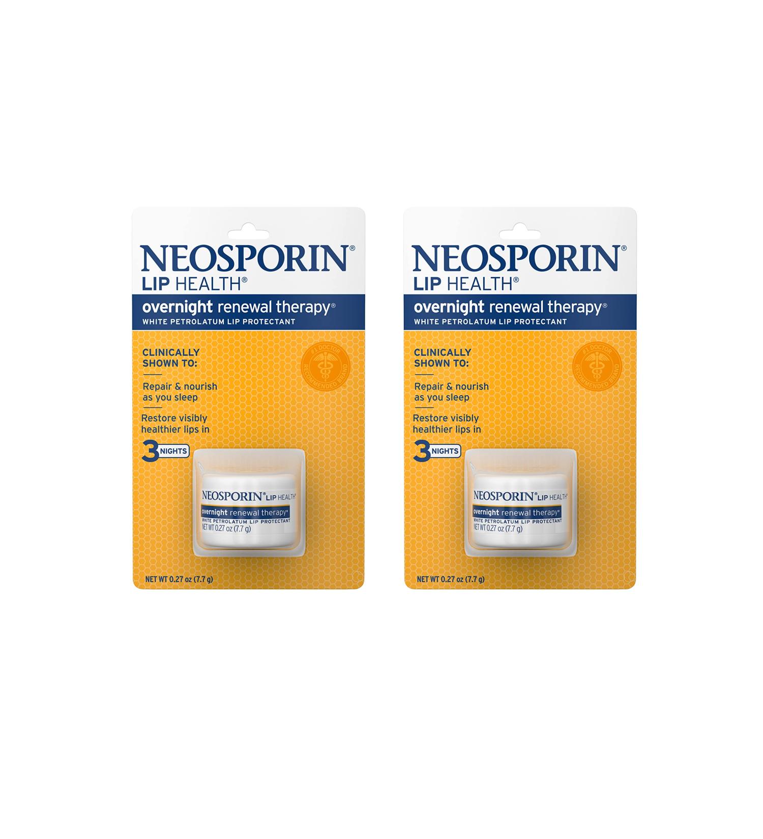 Neosporin Lip Health Overnight Therapy - 2 Pack, Nourish & Repair Dry, Chapped Lips - Buy Online on SooperMarket.com