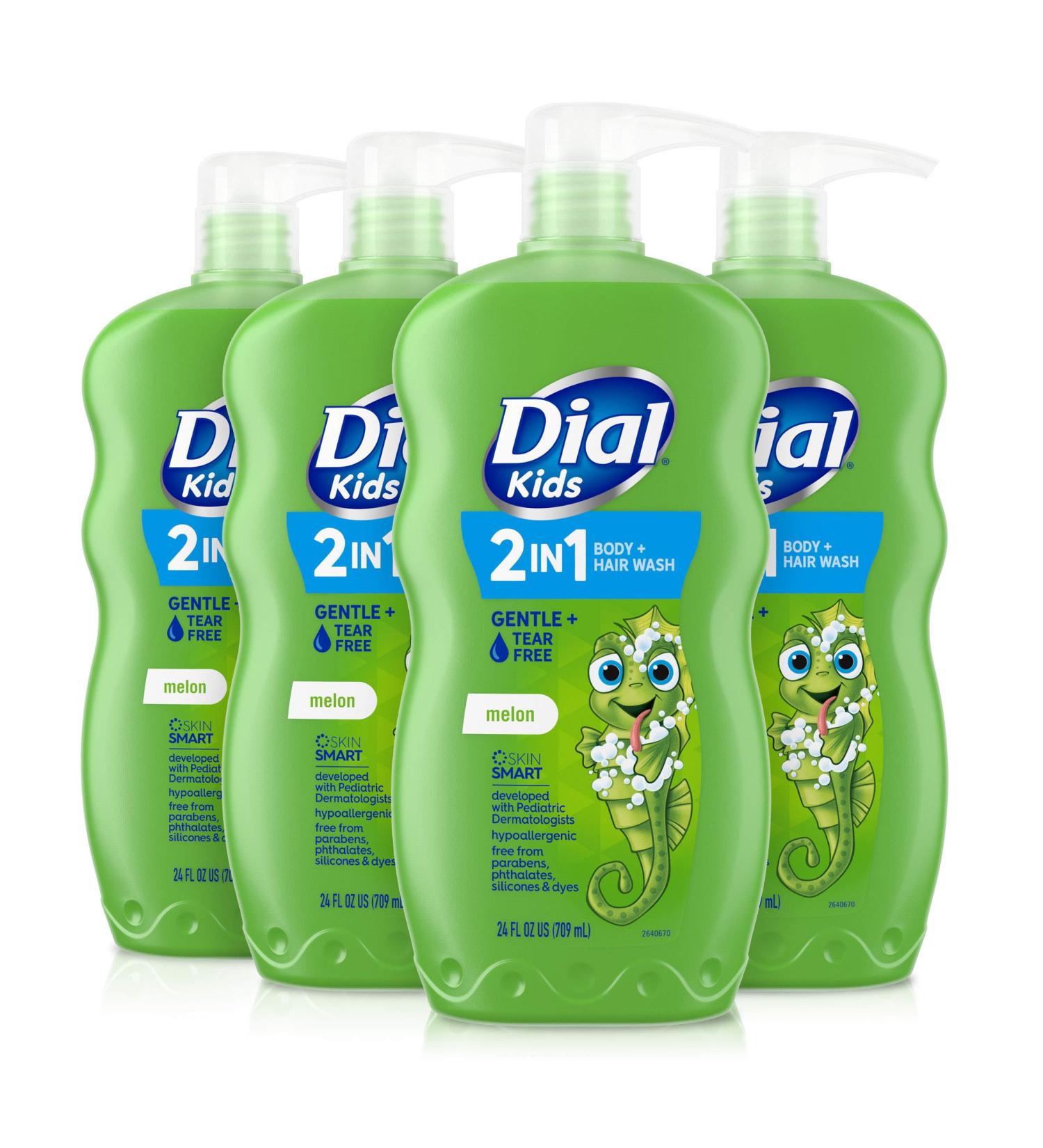Dial Kids 2-in-1 Body+Hair Wash - Melon 96 | Gentle Cleansing for Kids' Skin and Hair - Buy Online on SooperMarket.com