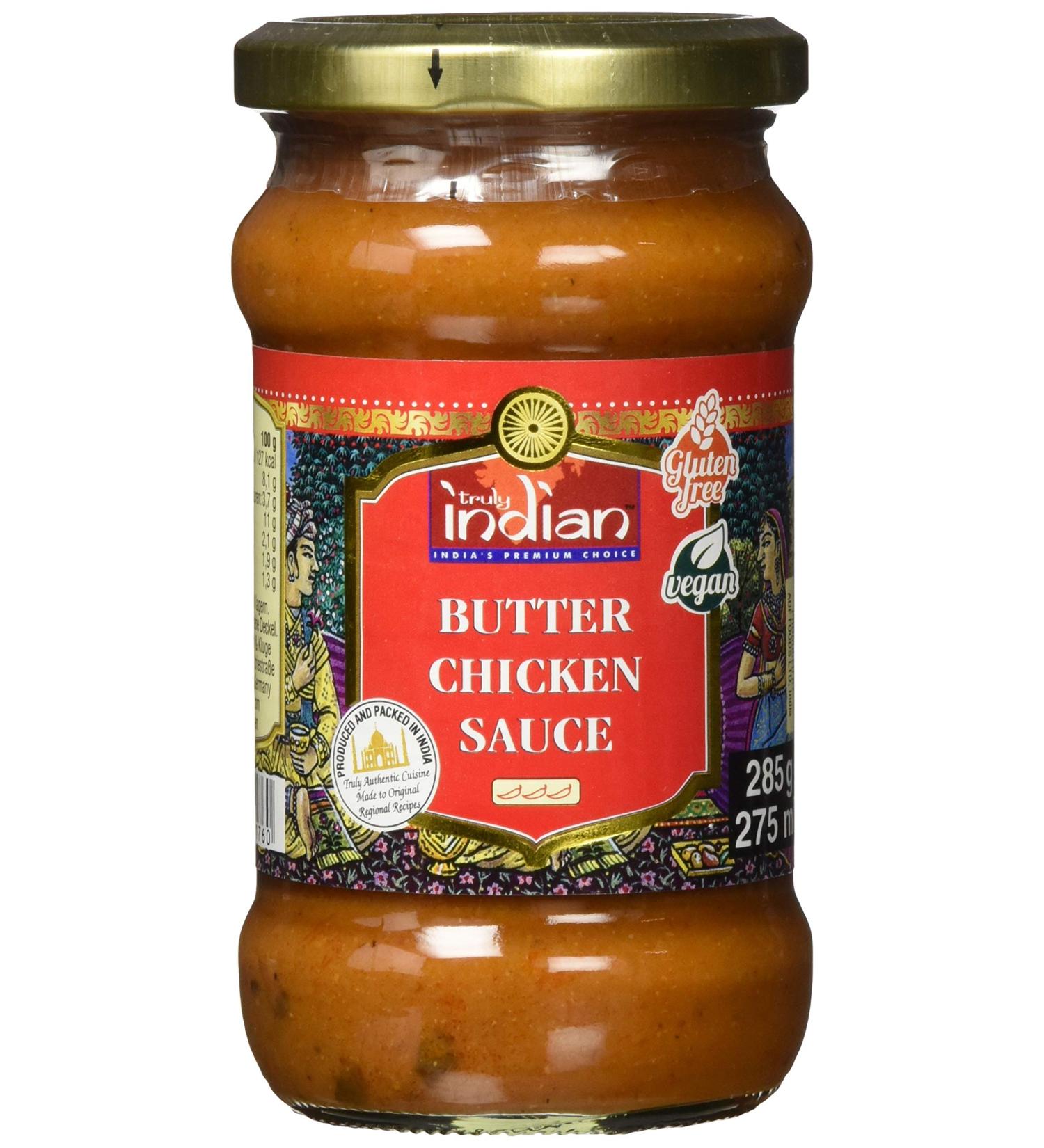 Buy Truly Indian Butter Chicken Sauce - Mild & Spicy - Vegan Gluten-Free - 6 x 285g - Authentic Indian Flavor Ready for Fast Dishes - Buy Online on SooperMarket.com