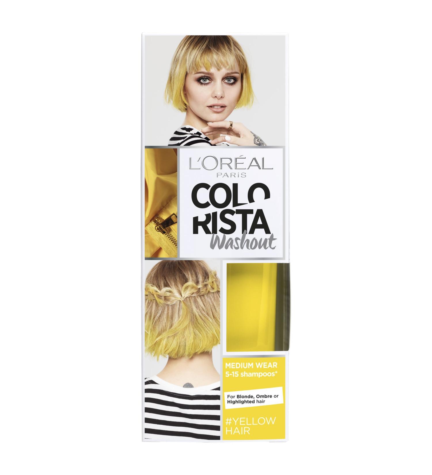 L'Oreal Paris Colorista Washout Yellow Neon Semi-Permanent Hair Dye 80ml - Pack of 1 - Buy Online on SooperMarket.com