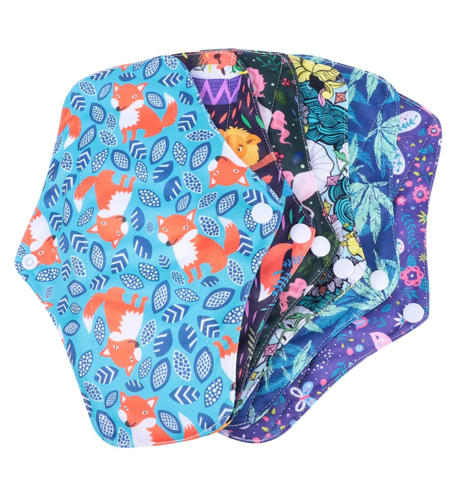 6pcs Reusable Bamboo Panty Liners - Washable Maternity & Menstrual Pads - Buy Online on SooperMarket.com