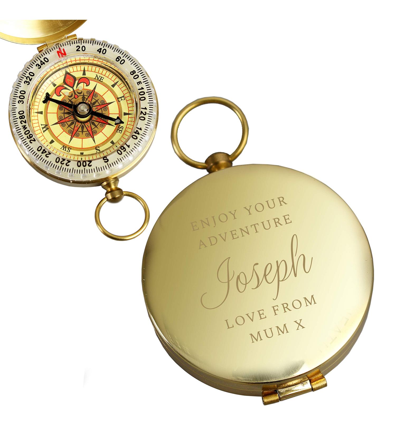 Custom Engraved Coordinate Compass - Personalised Keepsake Gift - Buy Online on SooperMarket.com
