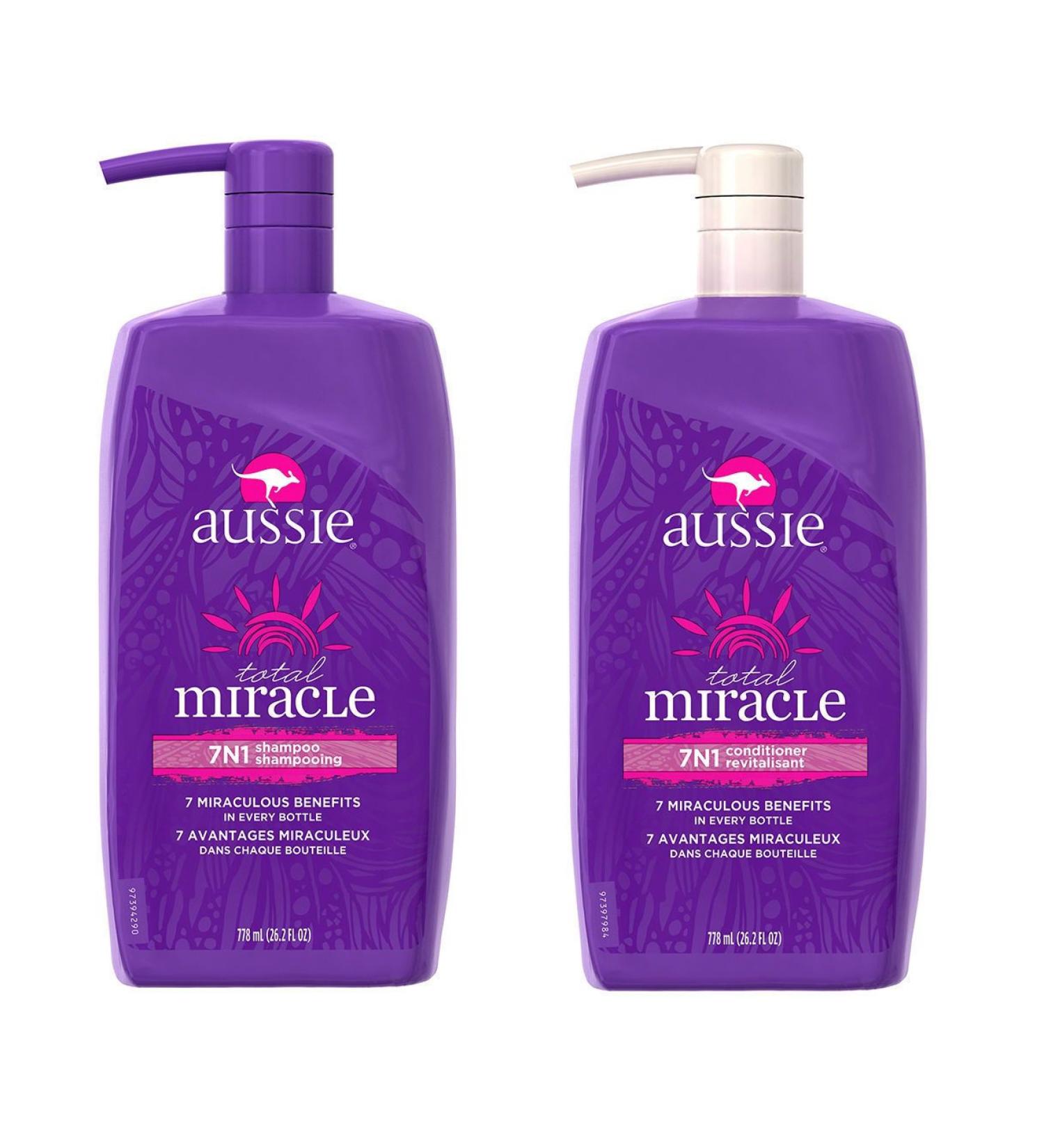 AUSSIE Total Miracle 7 in 1 Shampoo & Conditioner - 26.2 FL OZ | International Shipping Available - Buy Online on SooperMarket.com