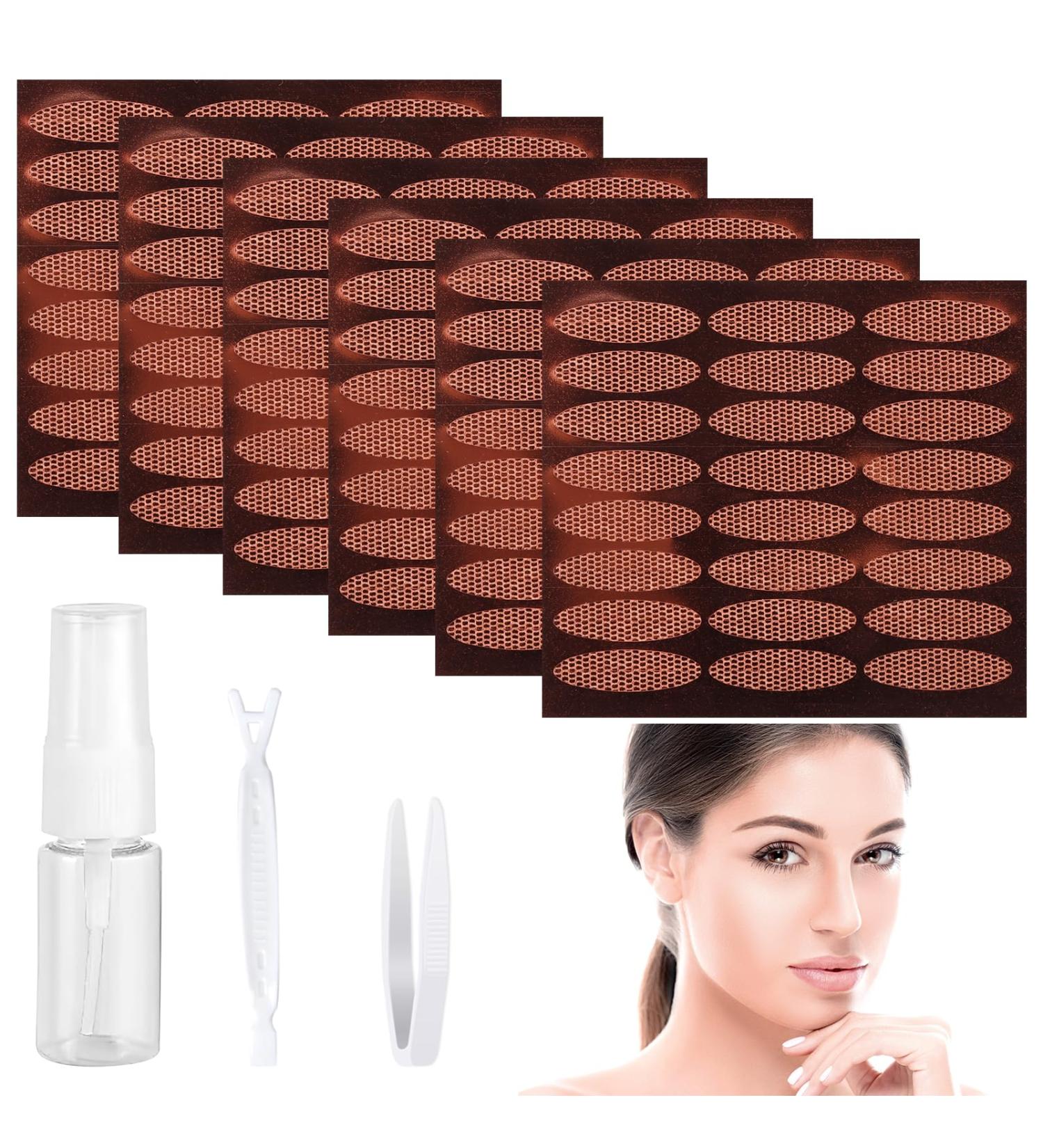 Invisible Eyelid Lift Strips 240PCS - Natural Look Double Eyelid Stickers for Hooded Eyes | Waterproof Eyelid Tape for Droopy Eyelids - With Spray Bottle Water-Sticky Solution - Buy Online on SooperMarket.com