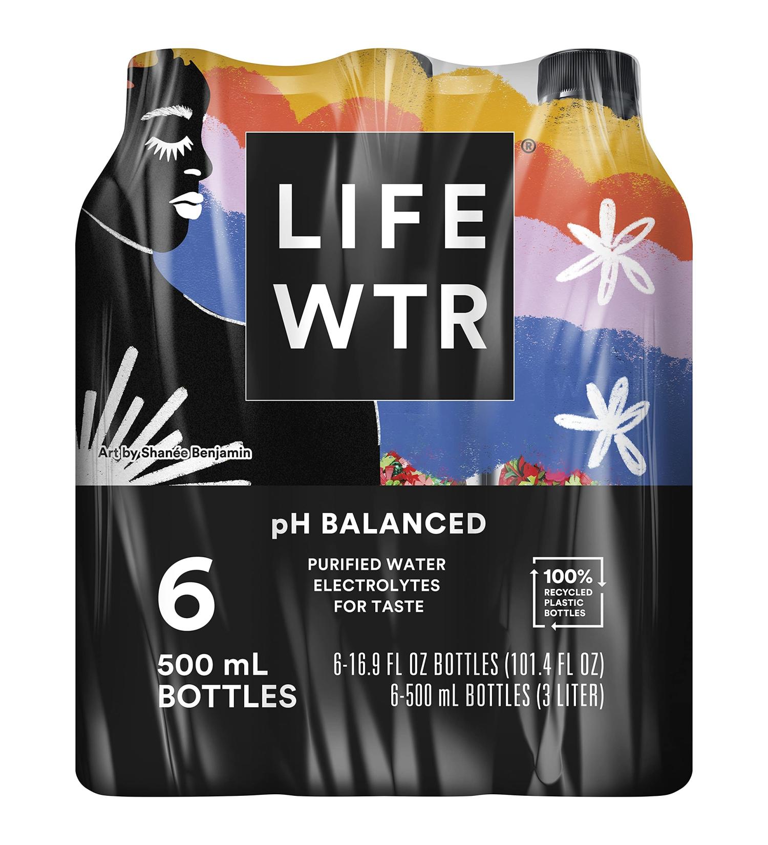 LIFEWTR Premium Purified Water | pH Balanced with Electrolytes | 16.9 Fl Oz (Pack of 6) - Buy Online on SooperMarket.com