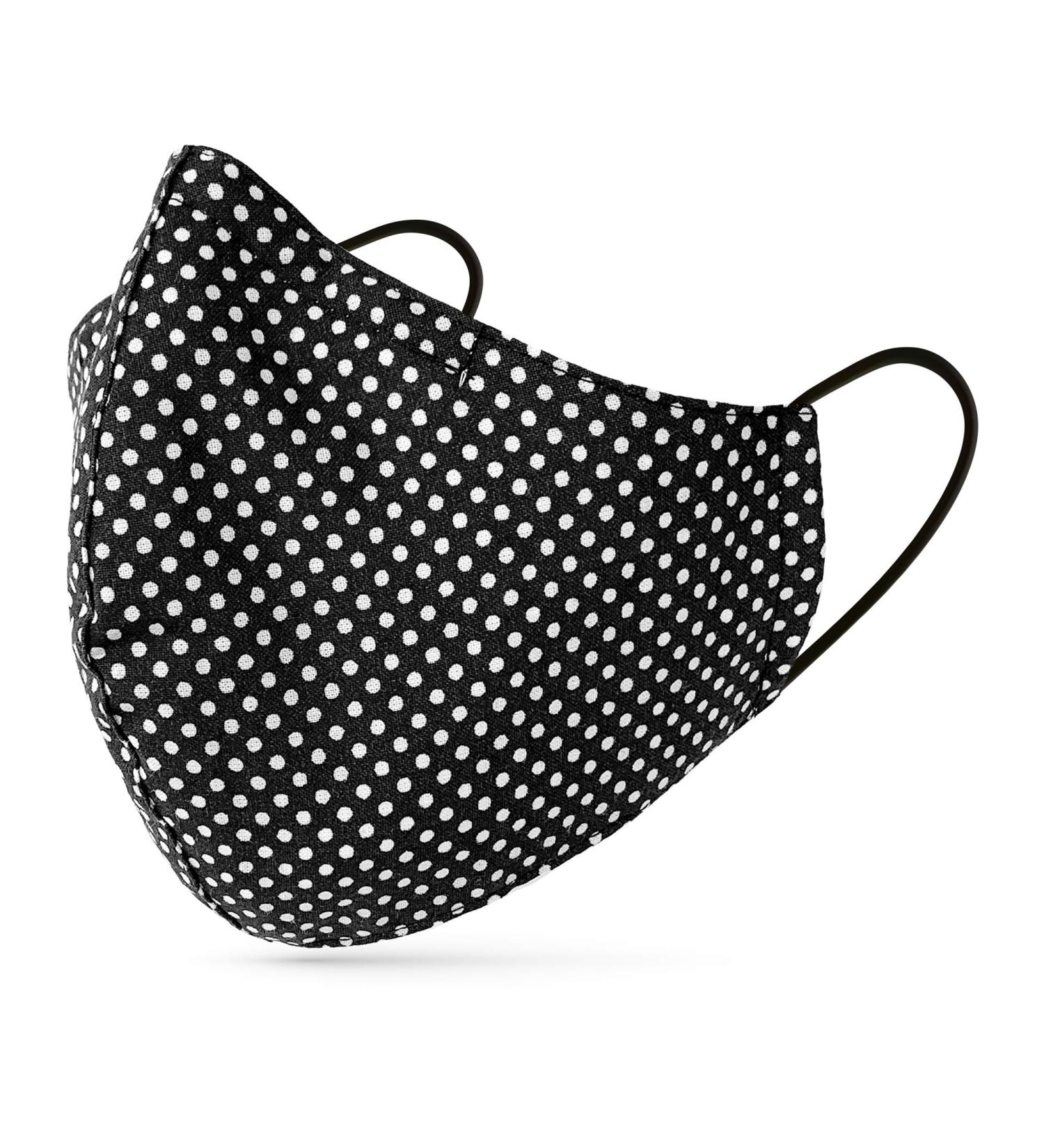 Buy Tanzmuster Washable Cotton Masks for Kids & Adults - 2-Ply Black & White Dotted - Nose Clip & Filter Pocket - OEKO-TEX Standard 100 | International Shipping Available - Buy Online on SooperMarket.com