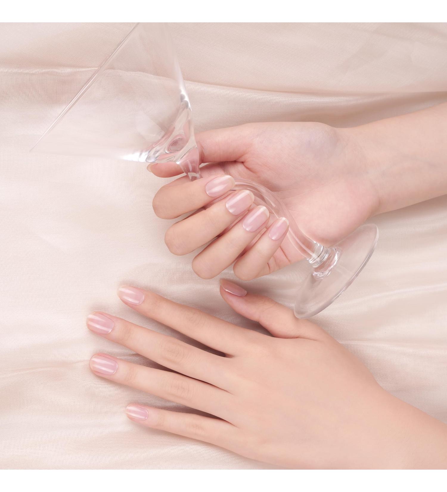 Danni & Toni Half Hardened Gel Nail Films - Transparent Glossy Monochrome Nail Stickers (28 Pack) - Crystal Clear Nail Design Wraps - Buy Online on SooperMarket.com