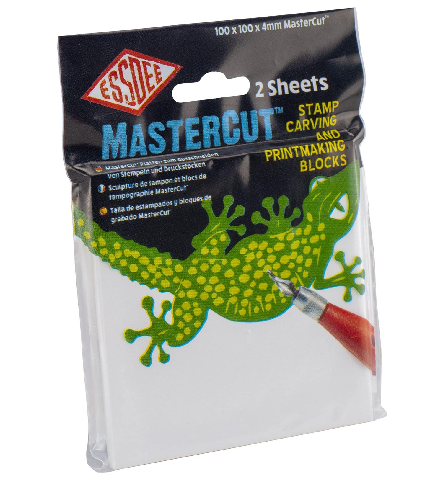 ESSDEE Mastercut Linoleum Carving Blocks - Pack of 2 - 100x100x4mm for Stampmaking & Printmaking - Buy Online on SooperMarket.com