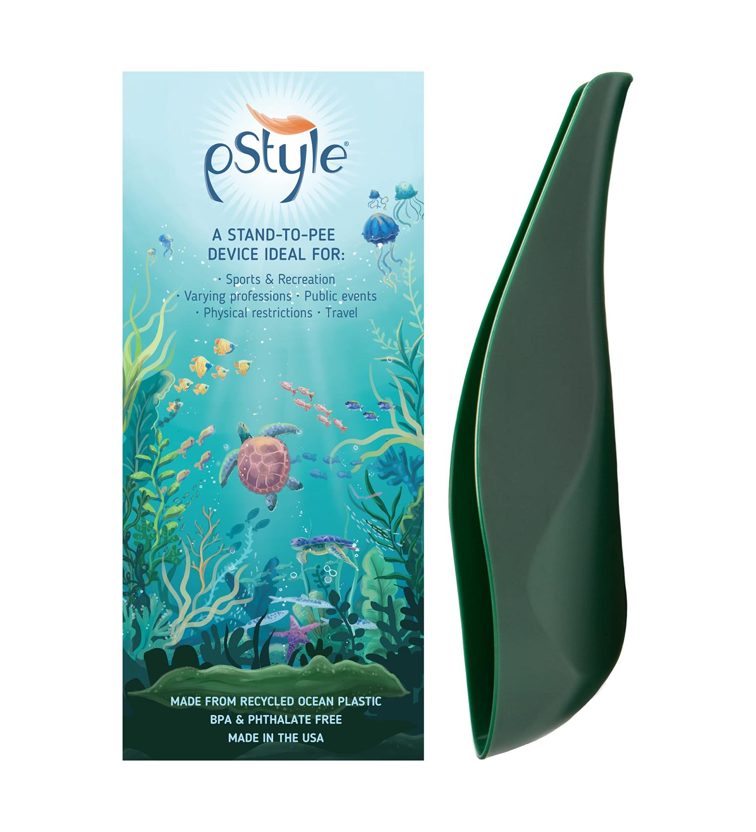 P-Style | Recycled Ocean Plastic | Made in USA | Stand-to-Pee Funnel for Women, Non Binary, & Trans Men - Ideal for Camping, Hiking, Festivals & More - Buy Online on SooperMarket.com