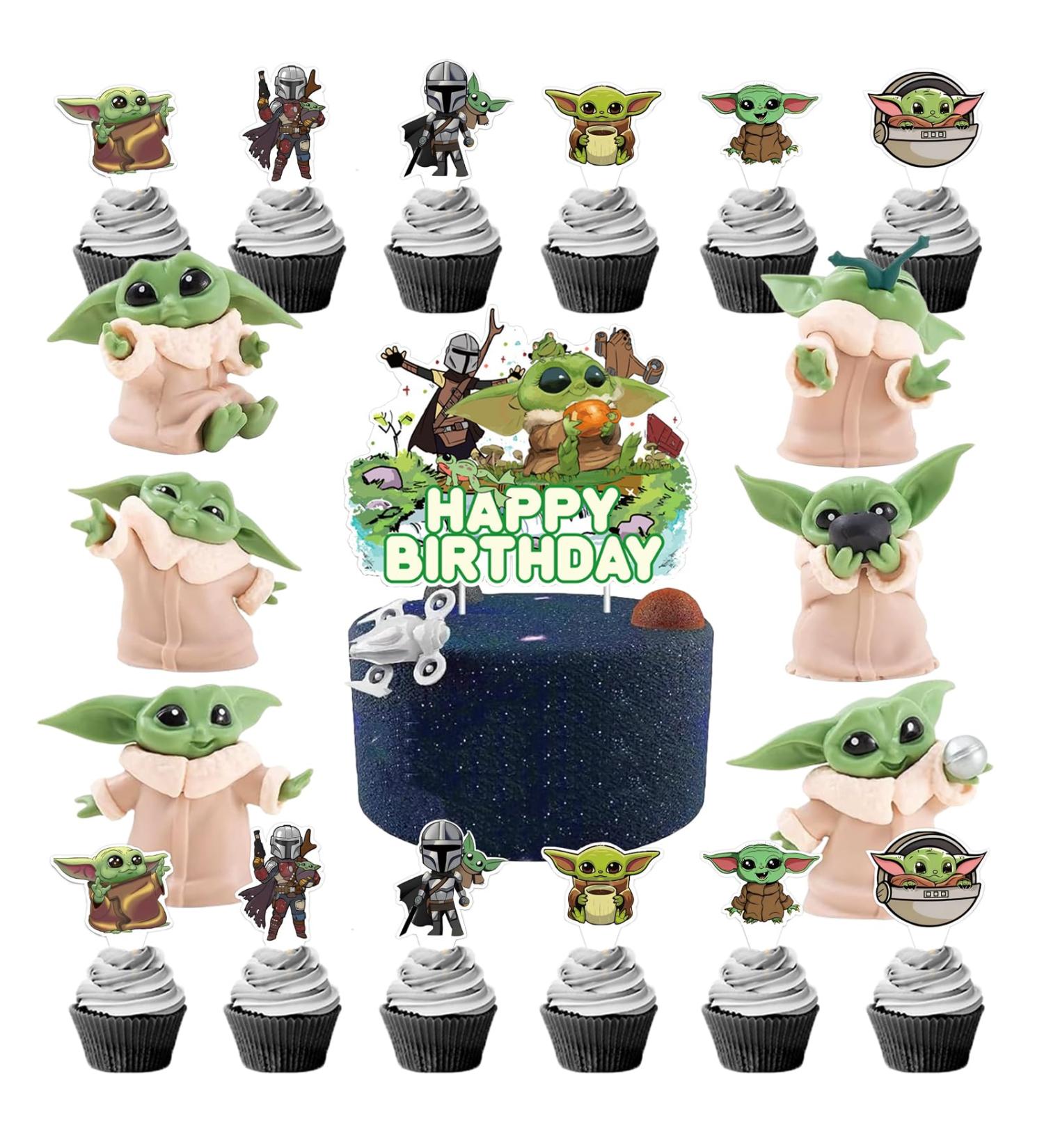 31-Piece Children's Birthday Decoration Set | 6 Cartoon Minifigures & 25 Cake Toppers for Perfect Kids' Cake Decor - Buy Online on SooperMarket.com