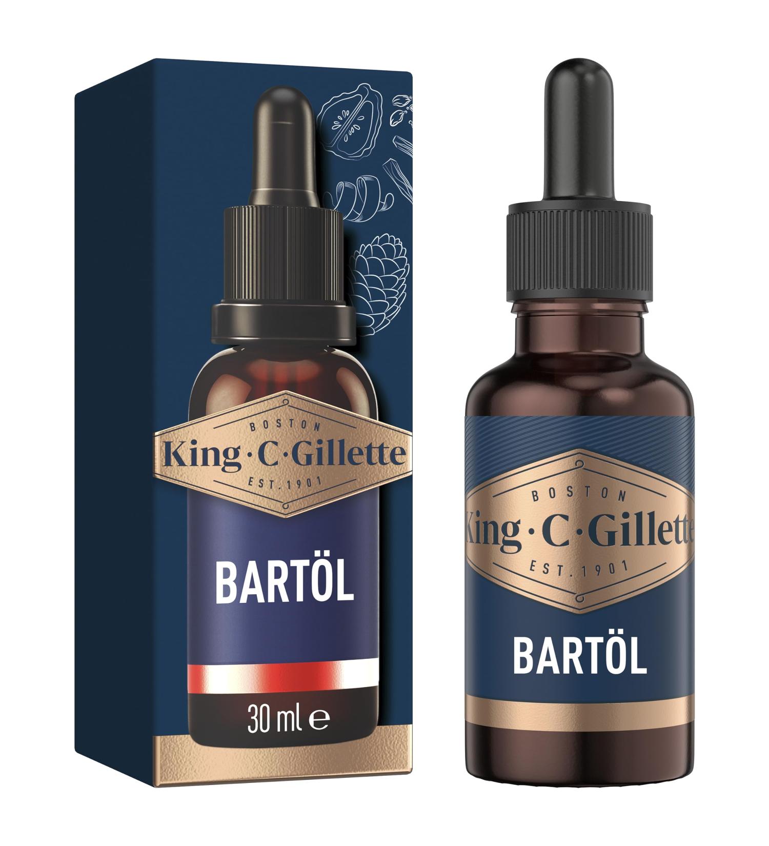 King C. Gillette Beard Oil (30 ml) - Natural Argan Jojoba Avocado Macadamia & Almond Oils | Premium Men's Beard Care Gift - Buy Online on SooperMarket.com