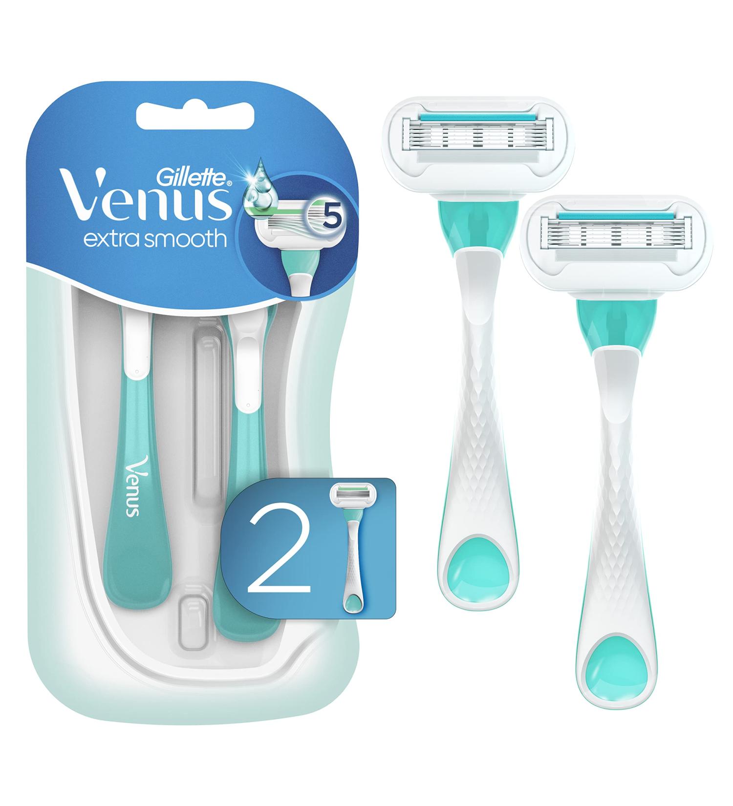 Venus Extra Smooth Sensitive Razor 2 Count - Gillette Venus Razors - Buy Online on SooperMarket.com