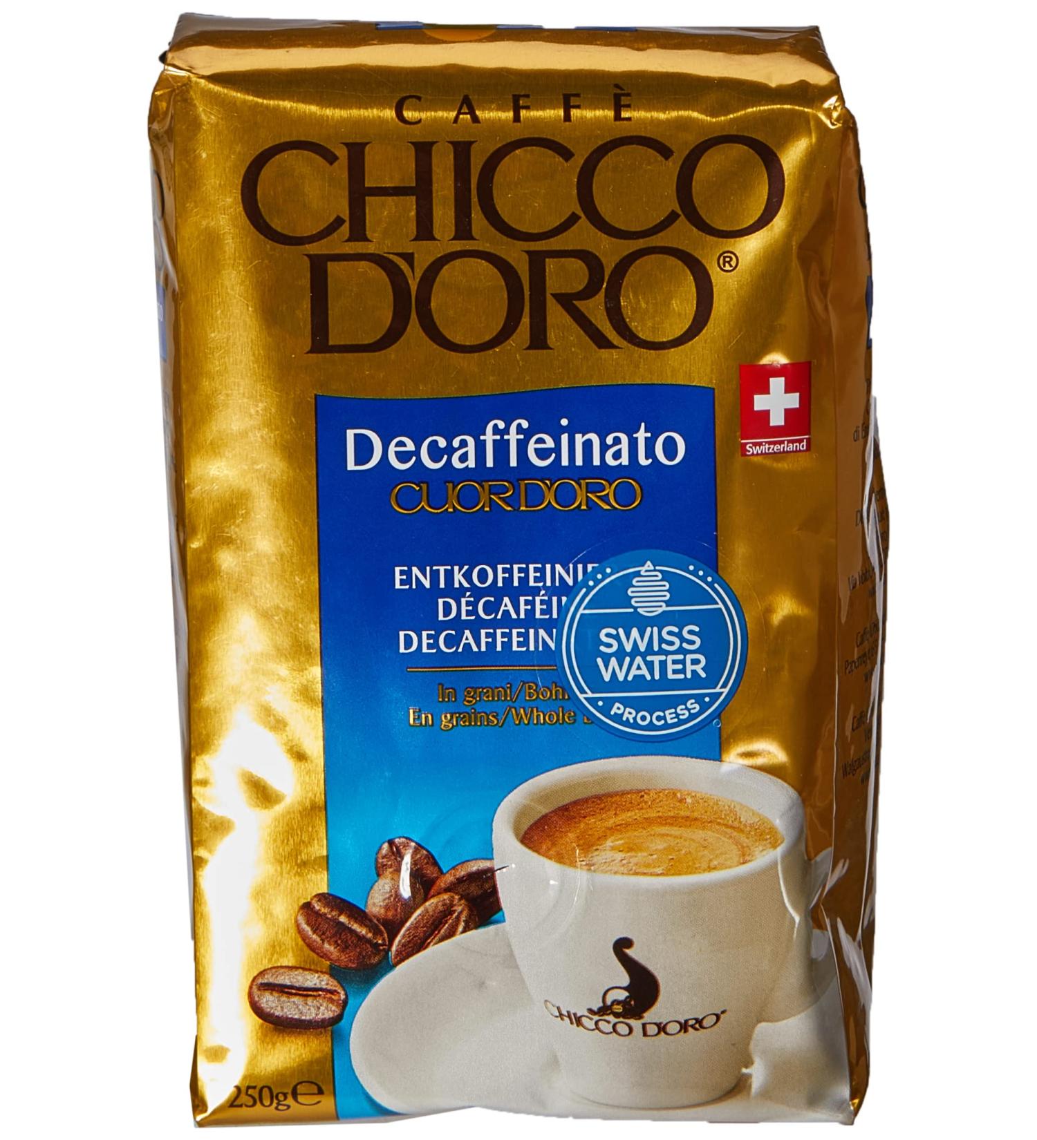 Chiccodoro Cuor d'Oro Decaffeinated Coffee Beans - 250g | Premium Italian Coffee | International Shipping - Buy Online on SooperMarket.com