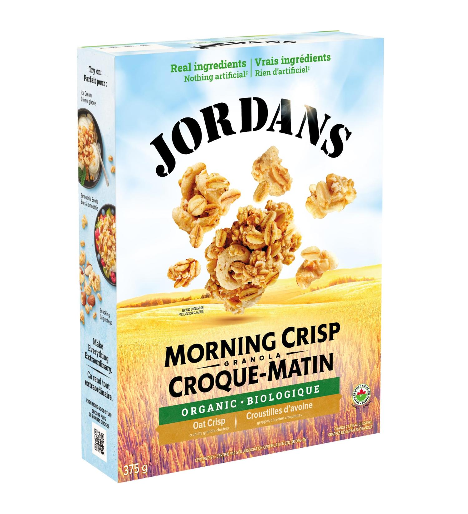 Jordans Organic Morning Crisp Granola Cereal - Outrageous Oats 375g Outrageous Oats 450 g (Pack of 1) - Buy Online on SooperMarket.com