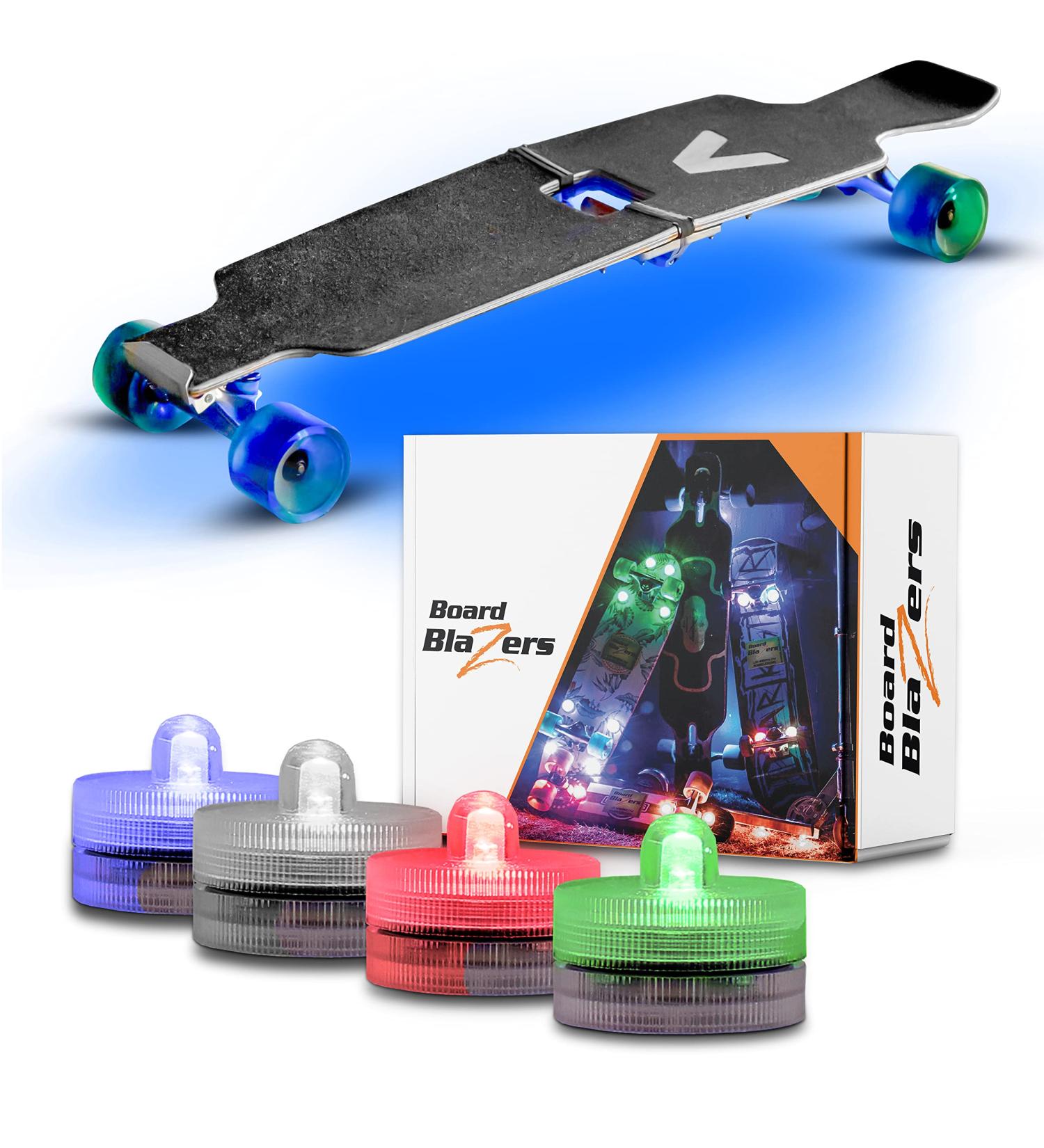 Board Blazers LED Skateboard Lights - Ideal Gift & Accessory for Skateboards, Longboards, and Scooters - Color-Changing Underglow Lights - Buy Online on SooperMarket.com
