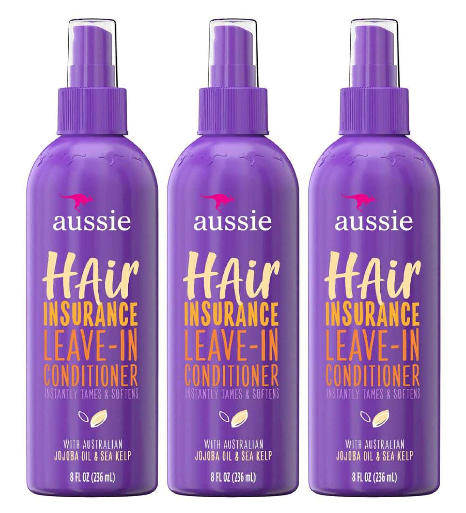Aussie Hair Insurance Leave-In Conditioner with Jojoba Oil & Sea Kelp | 8 fl oz - Buy Online on SooperMarket.com
