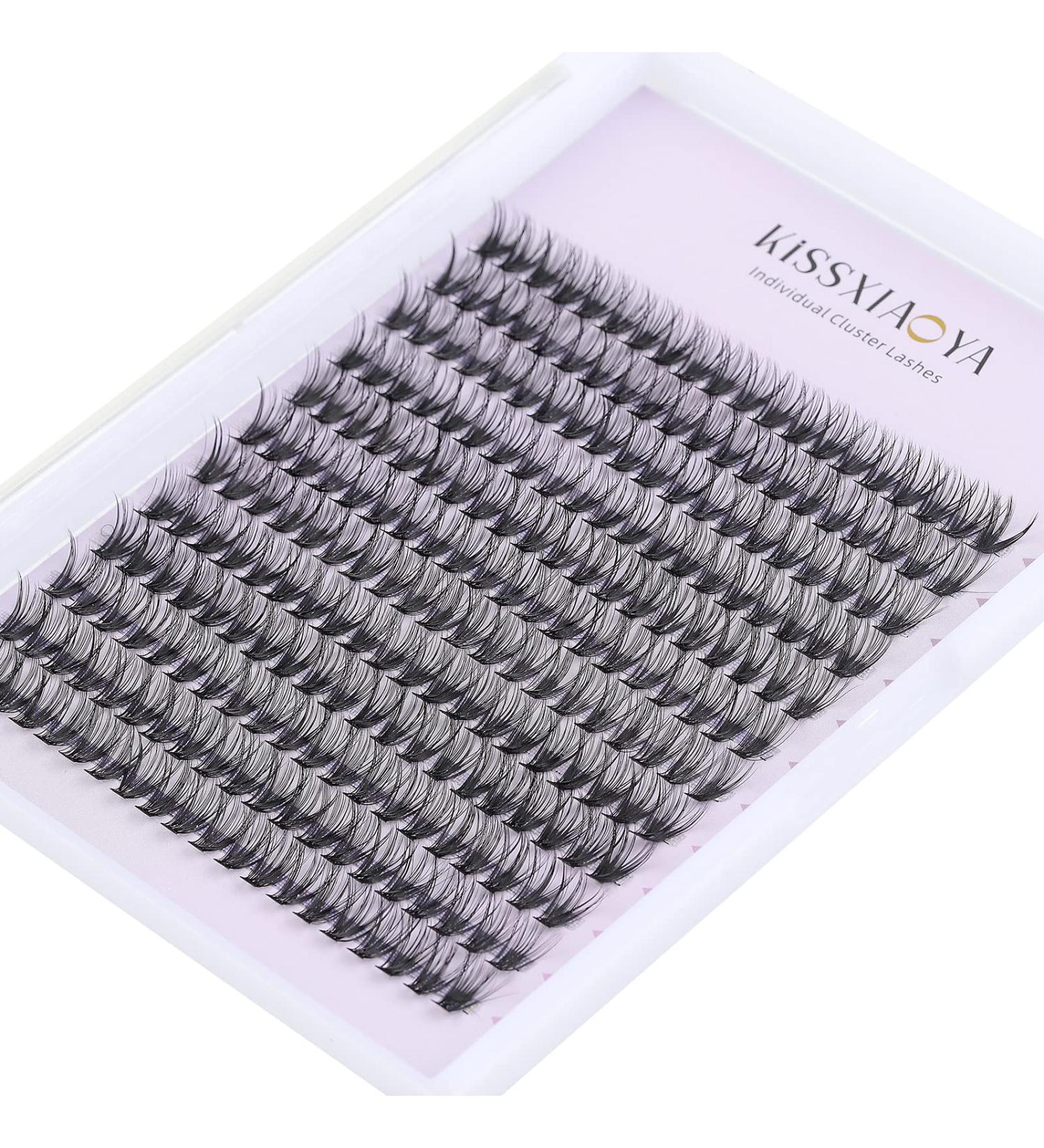 240pcs 40D 0.07 D Curl Cluster Eyelash Extensions - Soft Natural False Eyelashes DIY At Home - 12mm Length - Pack of 1 - Buy Online on SooperMarket.com