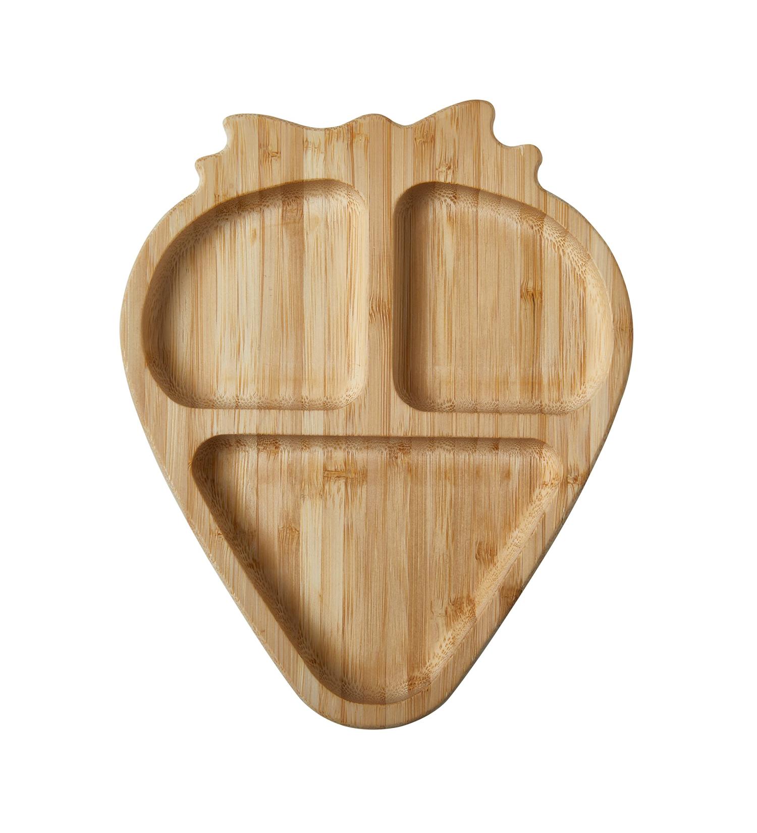 Nuby Bamboo Strawberry Plate - Weaning Tableware for 12+ Months - Buy Online on SooperMarket.com