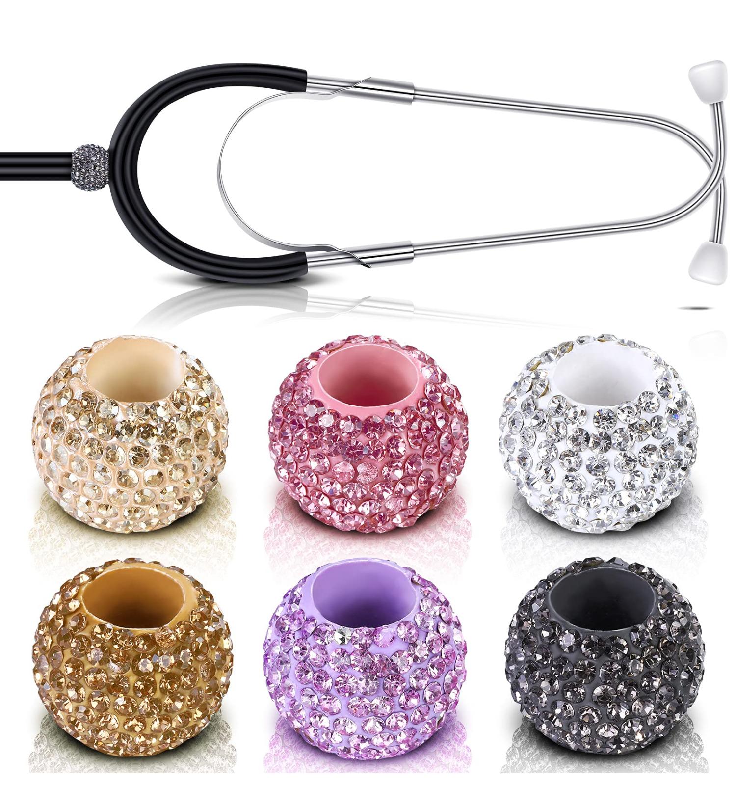 Hicarer 6-Piece Bling Crystal Stethoscope Charms - Nurse Accessories in Multiple Colors - Buy Online on SooperMarket.com