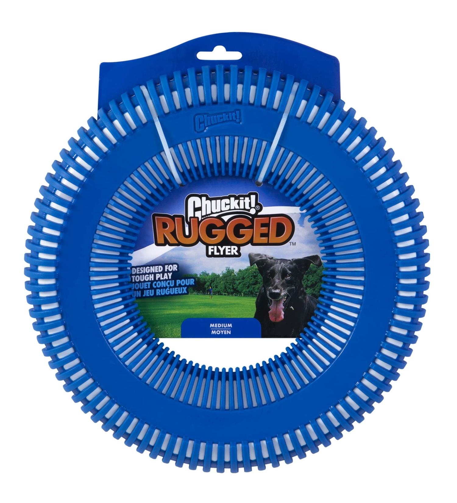 Chuckit! Rugged Flyer Dog Toy - Durable Frisbee for Throw, Fetch, and Tug of War - Buy Online on SooperMarket.com