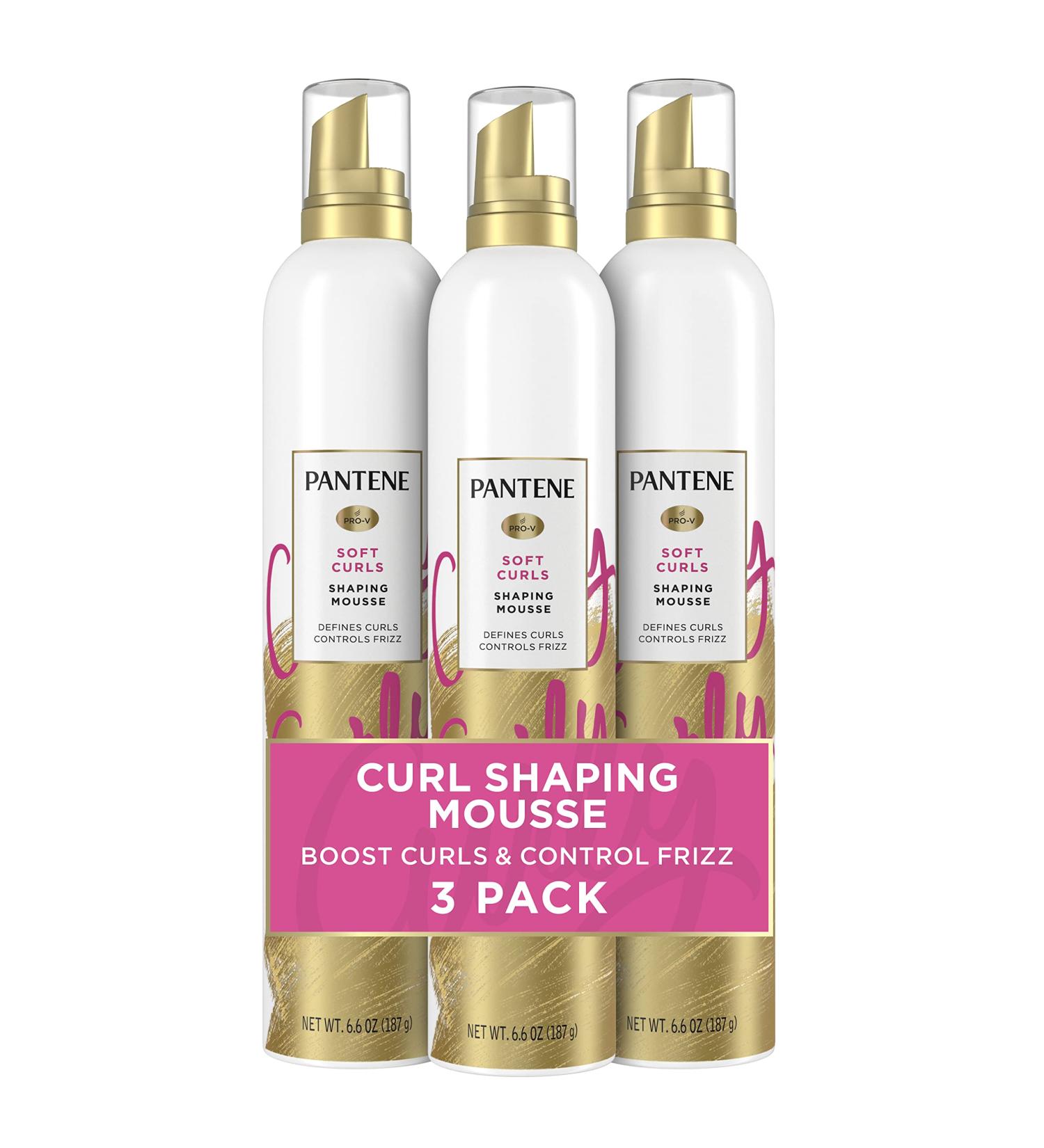 Pantene Curl Mousse - Tames Frizz for Soft Touchable Curls - 6.6 oz (Pack of 3) - Buy Online on SooperMarket.com