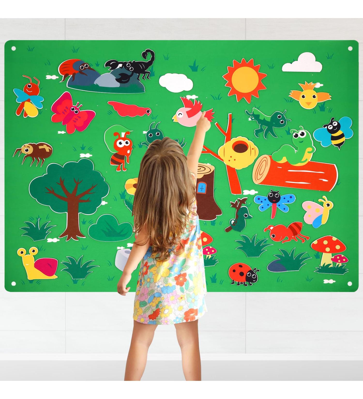 Ospalem 3.3ft Farm Animals Filz Story Board Set - Interactive Early Learning Play Set for Toddlers & Children - Buy Online on SooperMarket.com