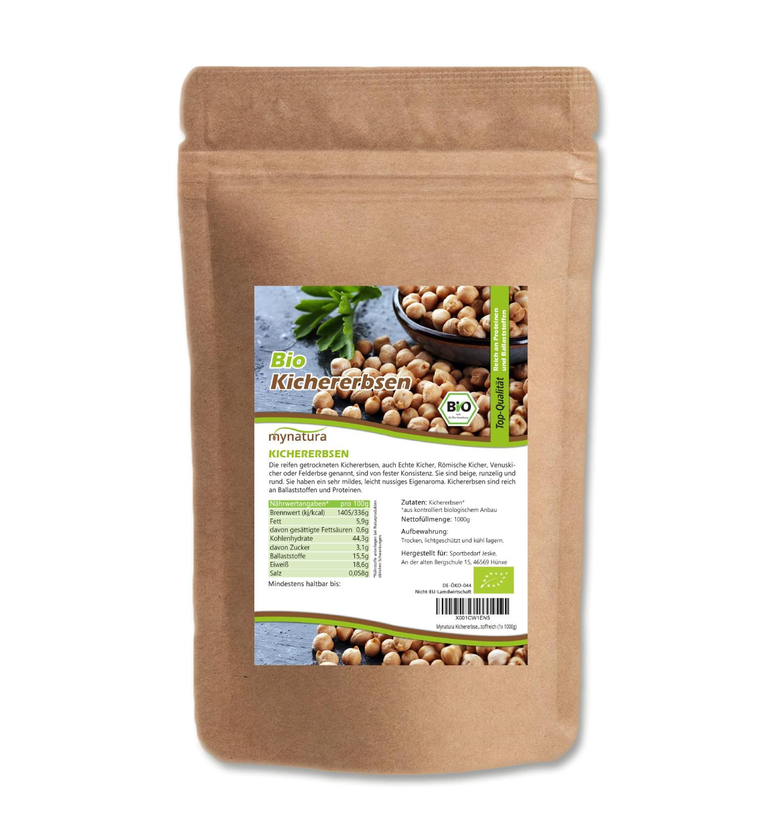 Mynatura Organic Chic Peas All Bag | Vegan Raw Nutrient-Packed Cooking for Hummus & Falafel (3x1000g) - Shop Internationally - Buy Online on SooperMarket.com