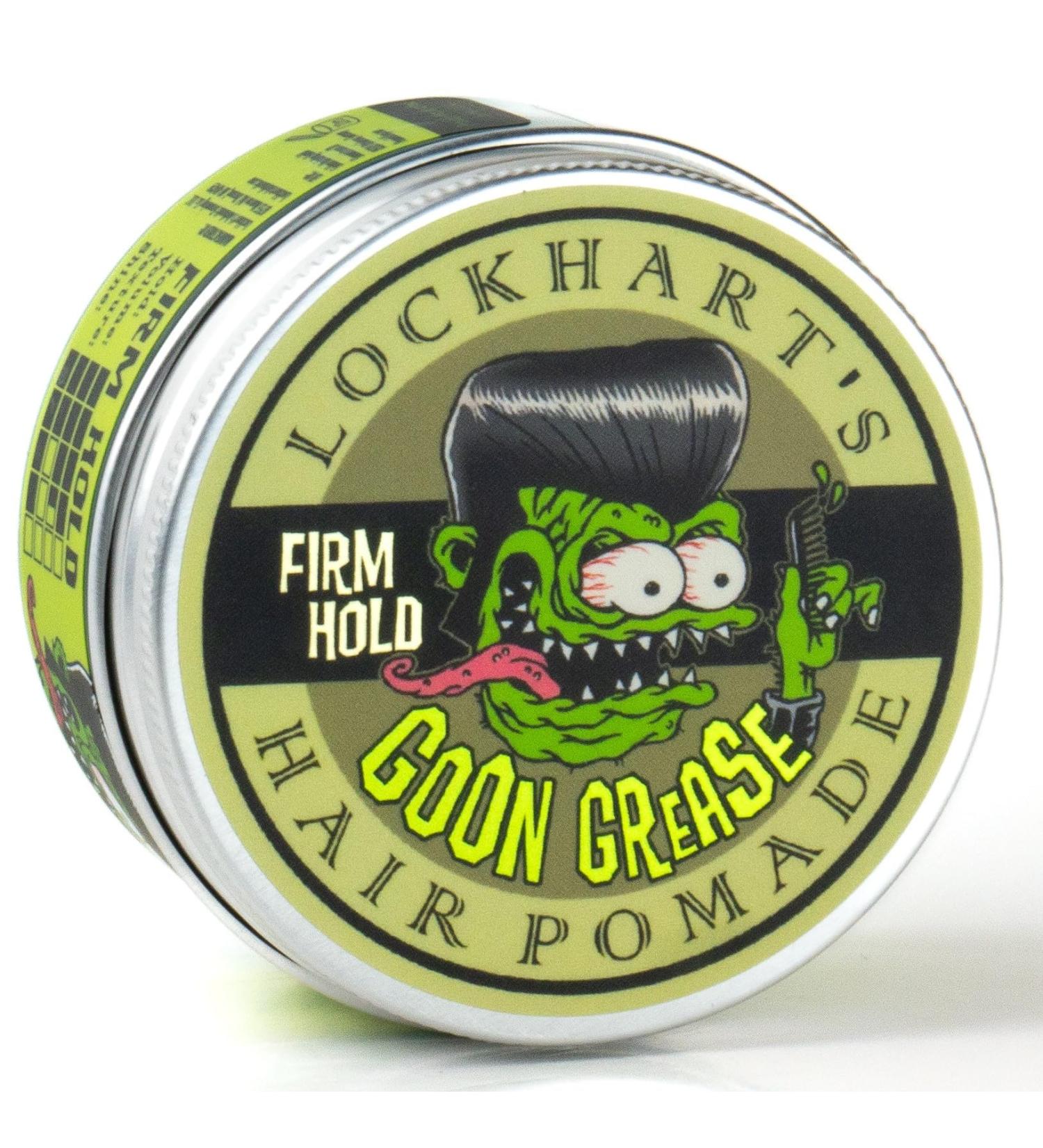 Lockhart's Goon Grease Hair Pomade | Heavy Hold & Shine | Rockabilly Classic - Cucumber & Spicy Fragrance | 113g - Buy Online on SooperMarket.com
