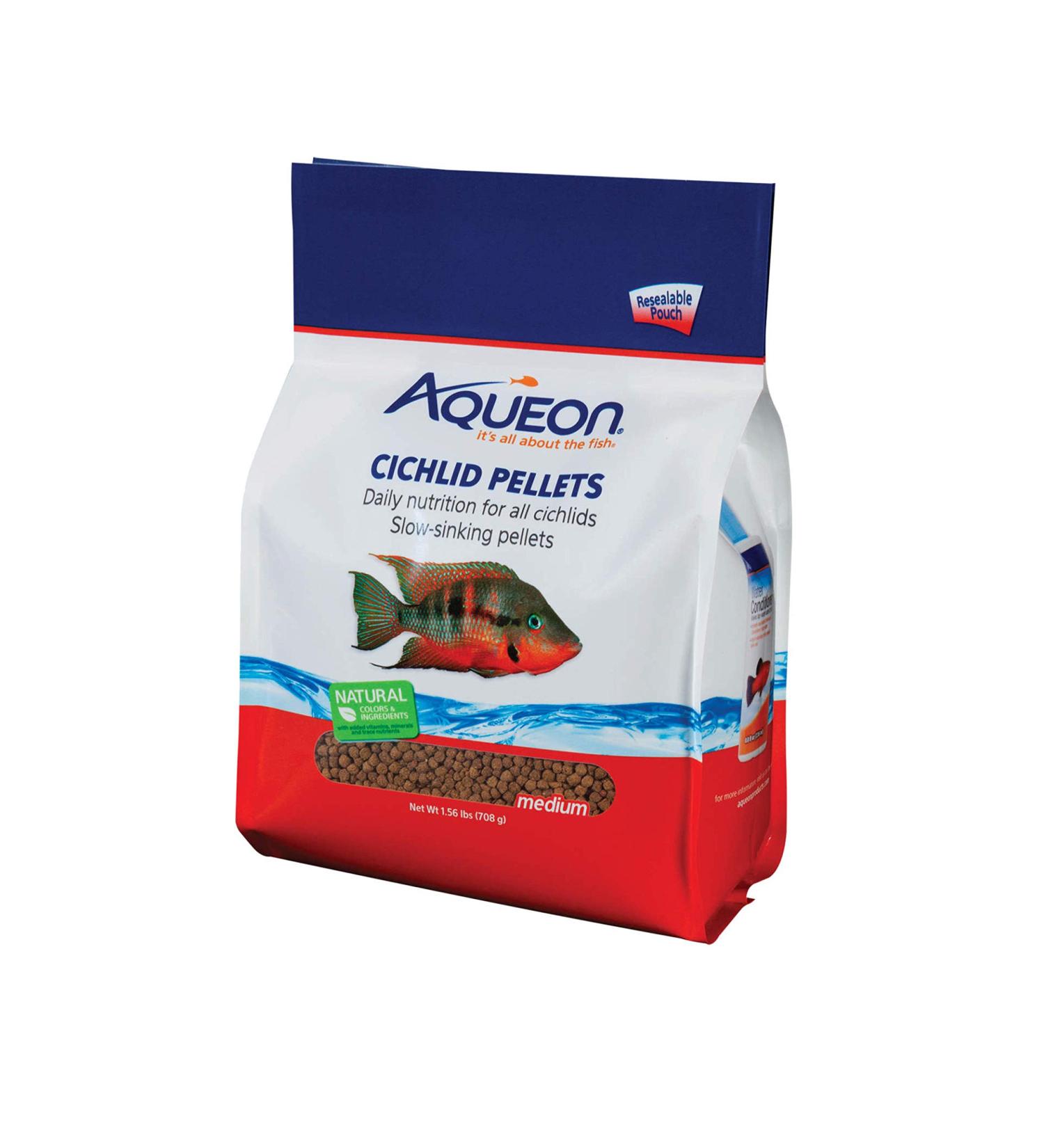 Aqueon Cichlid Food Medium 25 oz - High-Quality Nutrition for Vibrant Cichlids - Buy Online on SooperMarket.com