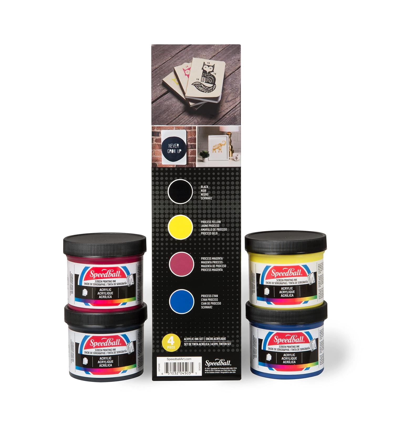 Speedball Oil Based Acrylic Set Screen Printing Ink  4 oz Jar  Assorted Color