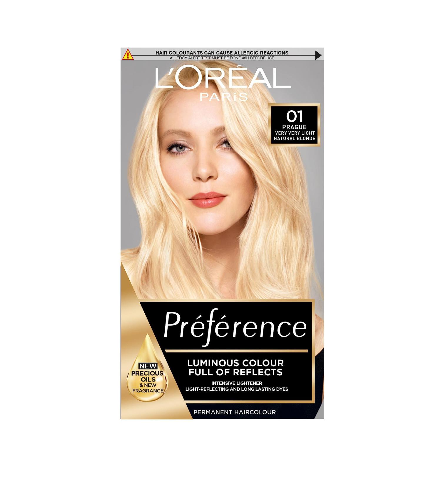 L'Oreal Paris Preference 01 Prague Permanent Hair Colour 1 count - Long Lasting & Luminous - Buy Online on SooperMarket.com