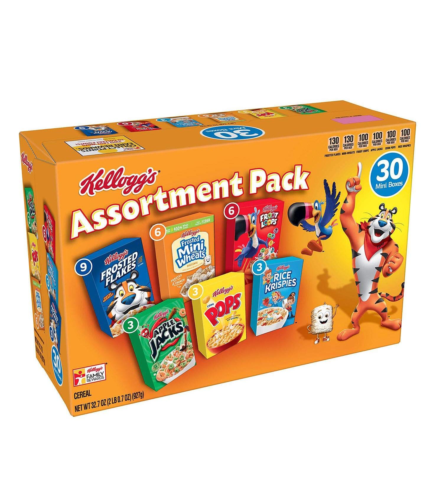 Kellogg's Jumbo Assortment Pack (32.7 oz., 30 pk.)