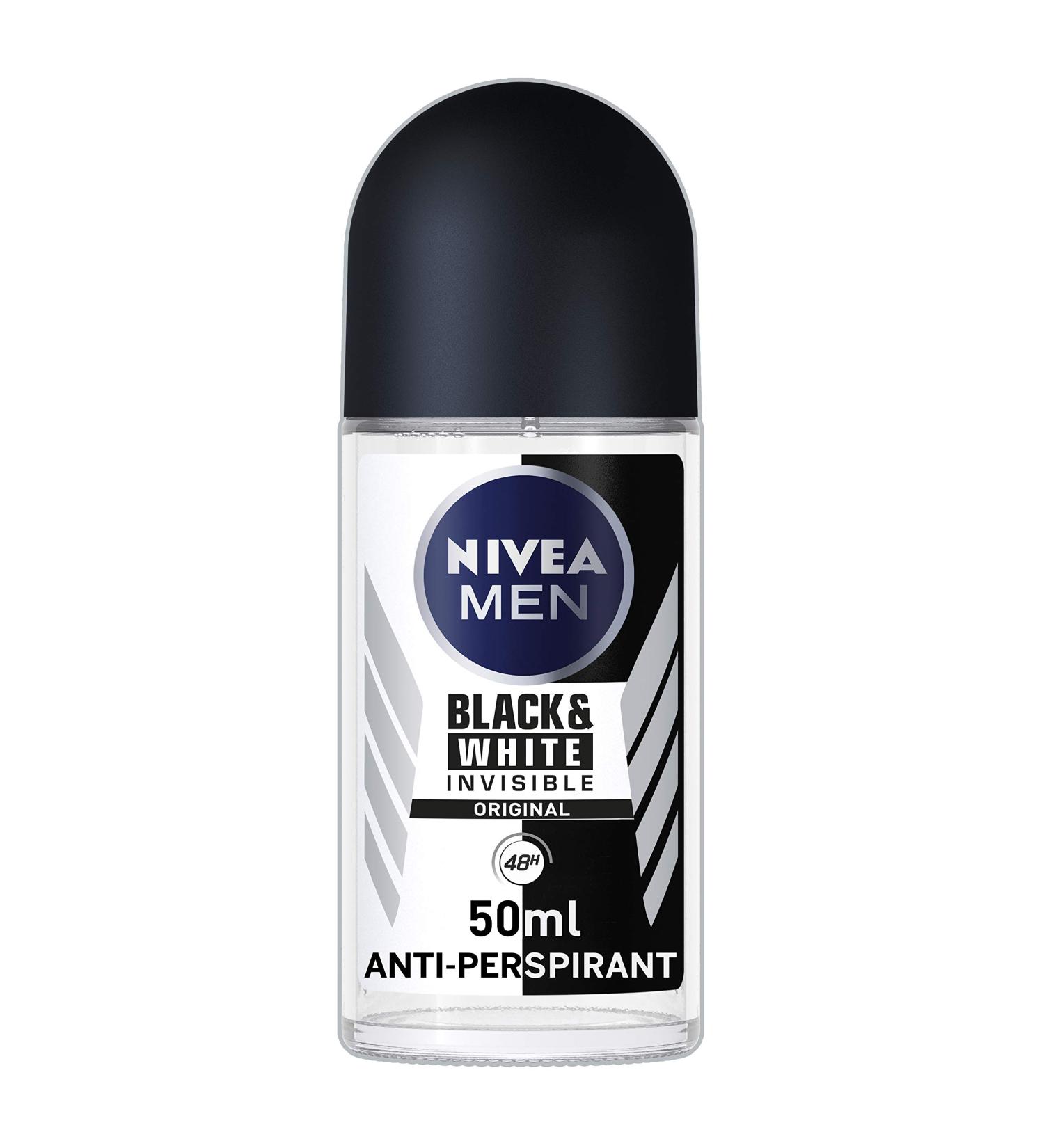 NIVEA 48h Deodorant Roll-on Roll on Invisible for Black&white Anti Perspirant 50ml Original Pack of 1