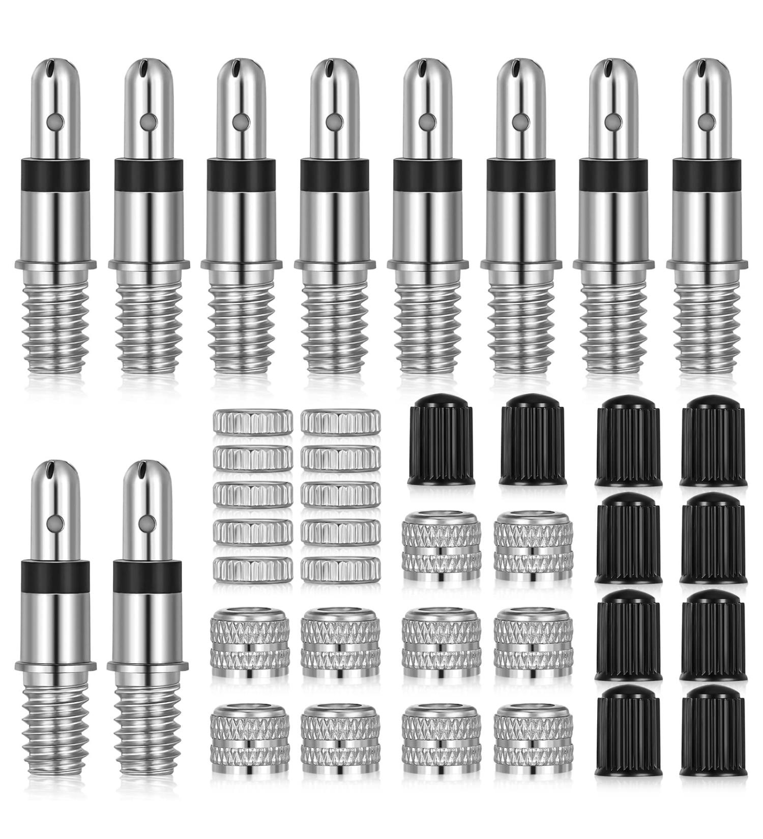 40-Part Bicycle Valve Replacement Set - Lightning Valve Dunlop Insert Seal & Caps for Easy Bike Maintenance - Buy Online on SooperMarket.com