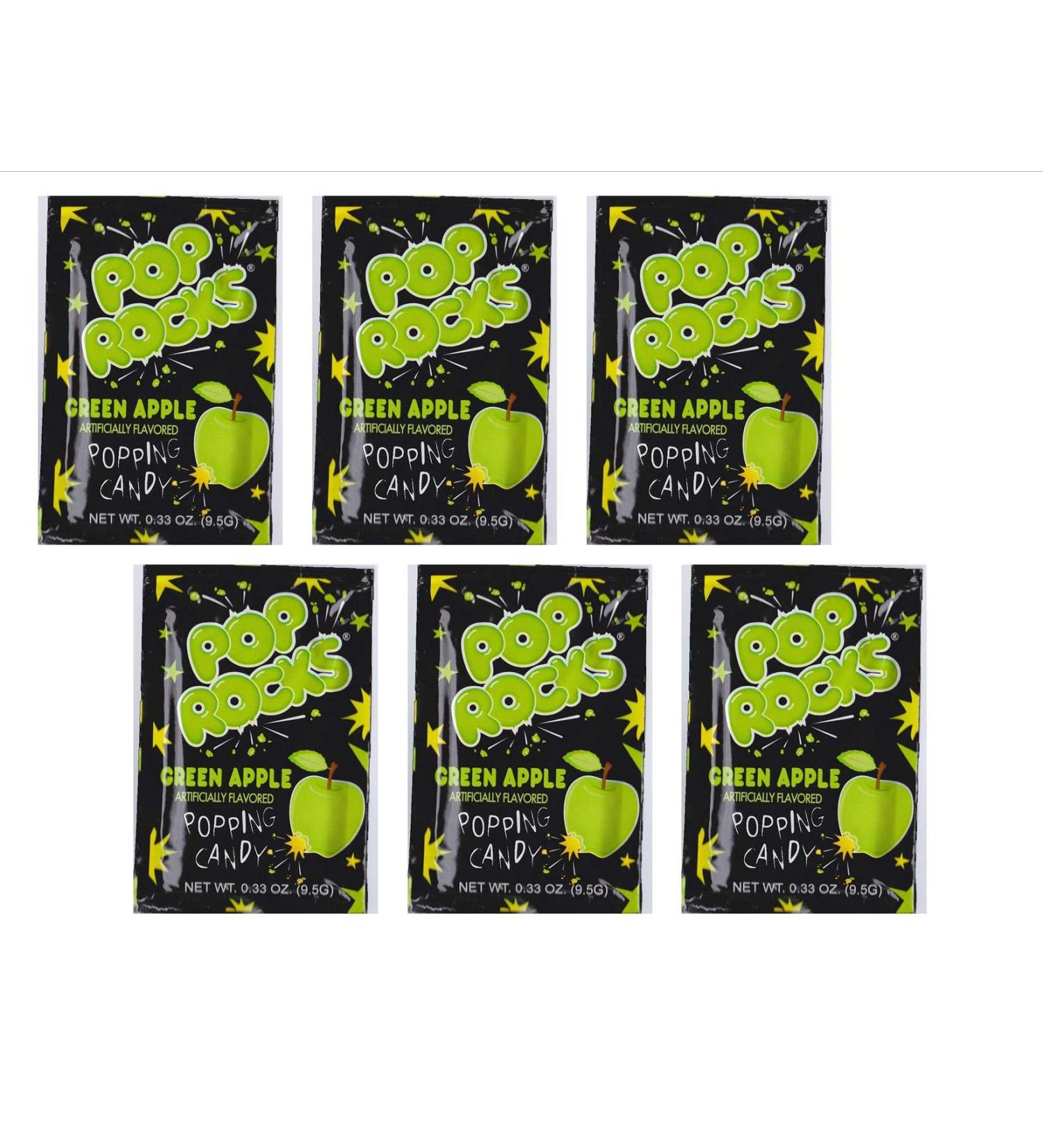 Pop Rocks Green Apple Popping Fizzing Crackling Candy 6pk (Green Apple 6 Pack) Green Apple 9.5 g (Pack of 6) - Buy Online on SooperMarket.com
