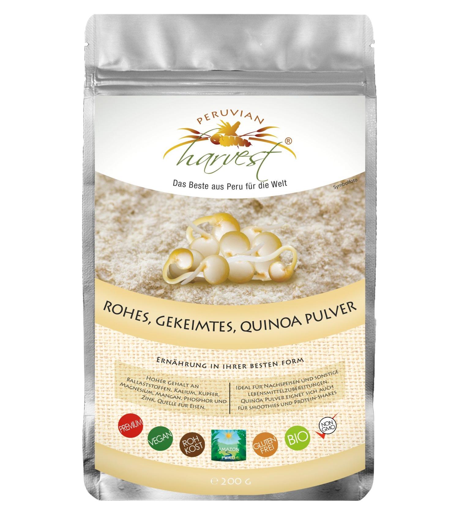 UHTCO Peruvian Harvest Raw Sprouted Quinoa Powder 250g | The best from Peru for the world | ORGANIC