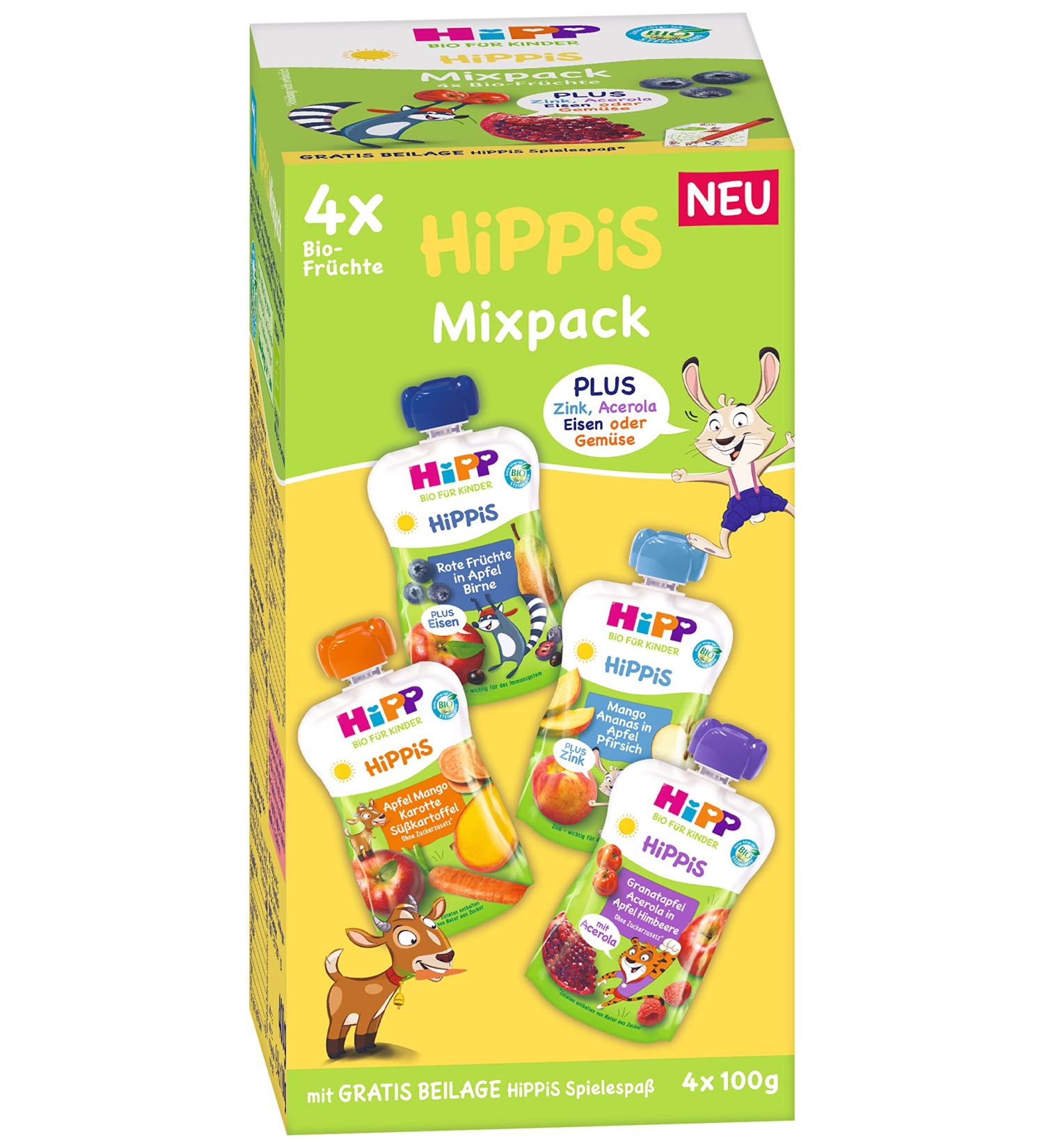 HiPP children's food HiPP organic for children HiPPiS 4-pack (4x4x100g)
