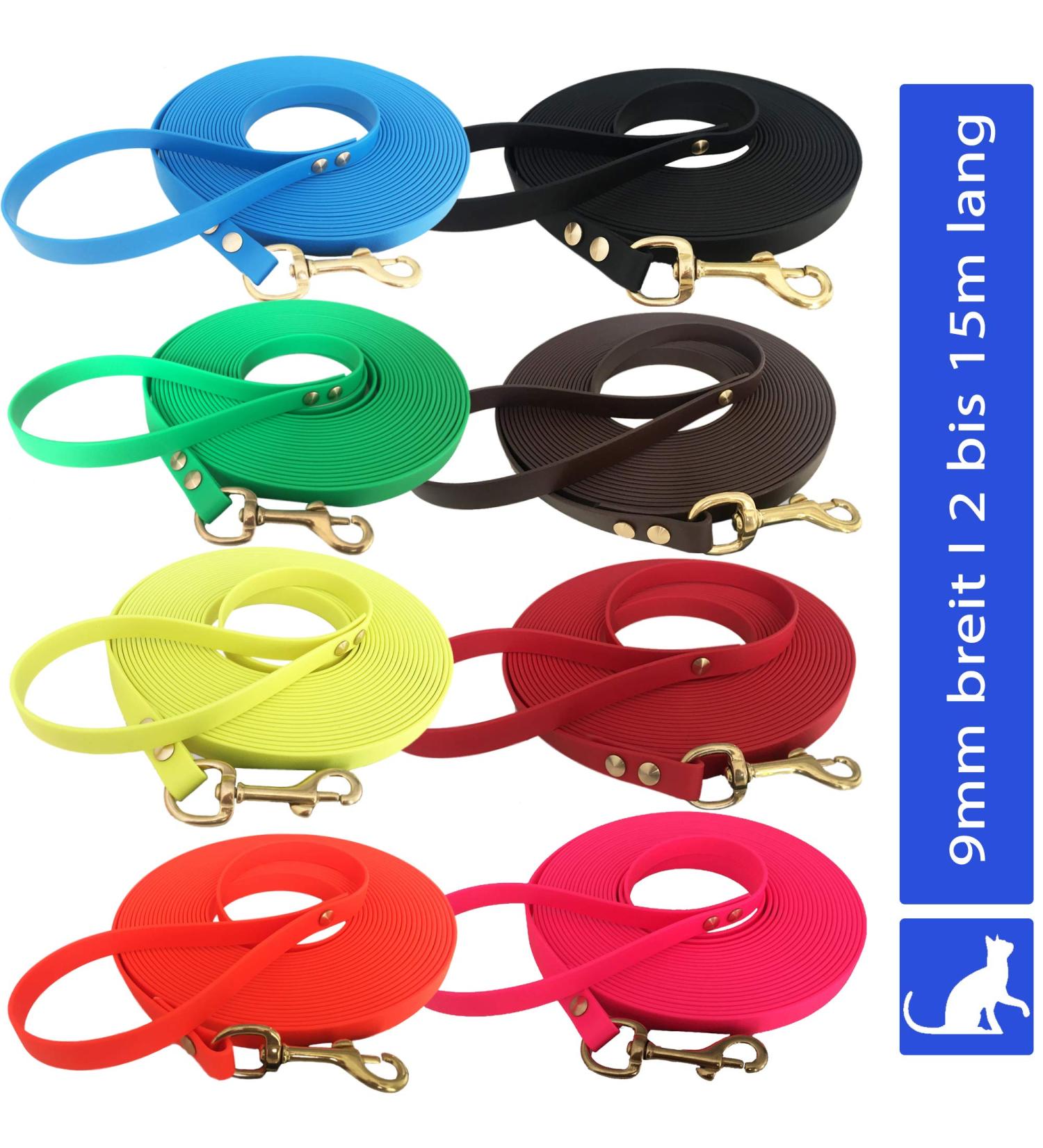 Bio-Line Light Cat Leash | Biothane 7m Long 9mm Wide Red | Tow Lines Leash with Hand Loop for Small & Large Cats - Buy Online on SooperMarket.com