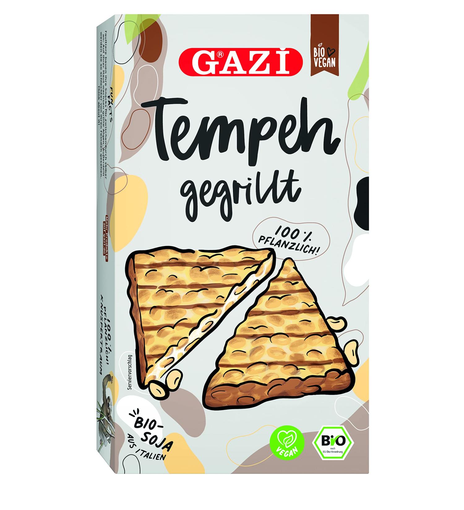 Hymor Bio Temh Grilled Vegan Meat Alternative - 3x200g | Italian Organic Soy from Gazi - Delicious & Digestible Plant-Based Option - Buy Online on SooperMarket.com