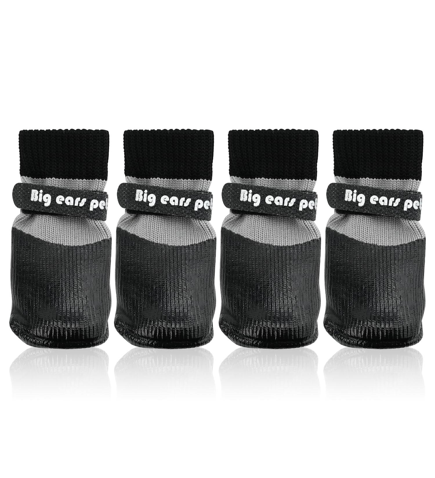 Valicaer Paw Protector Dog Boots Set of 4 Dog Shoes for Injured Paws Silicone Anti Slip Dog Paw Protectors Adjustable Socks Shoes for Small Medium Large Dogs Soft and Waterproof Dog Booties - Buy Online on SooperMarket.com