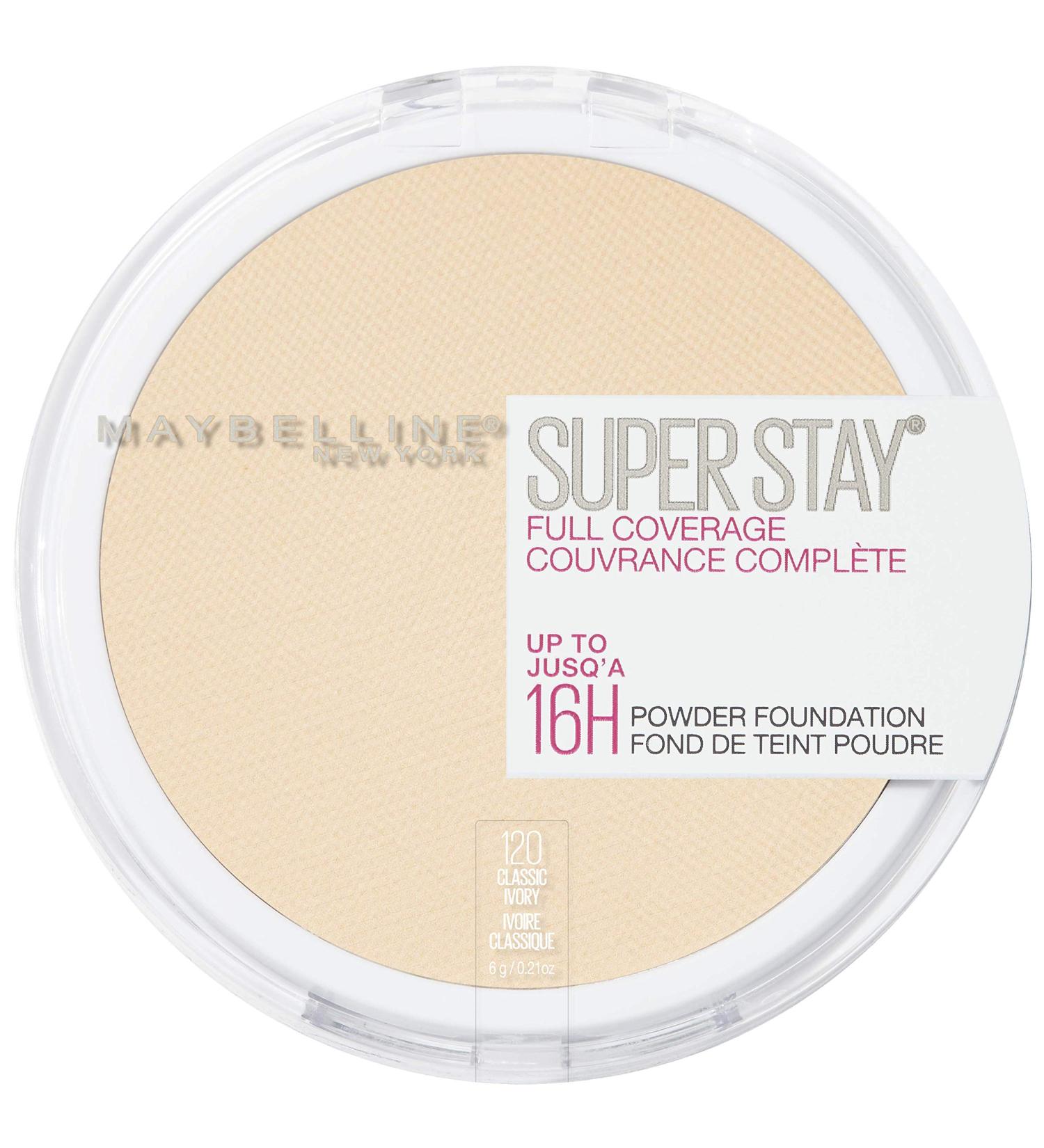 Maybelline Super Stay Full Coverage Powder Foundation - Classic Ivory, 16-Hour Wear - Buy Online on SooperMarket.com