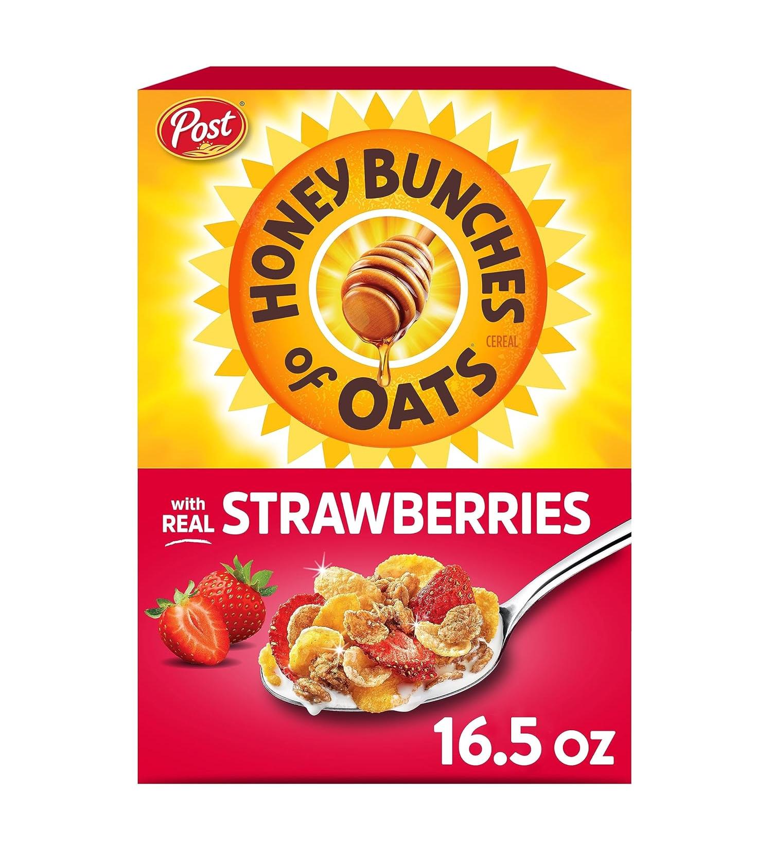 Post Honey Bunches of Oats with Strawberries Cereal - 16.5 OZ Box - Buy Online on SooperMarket.com