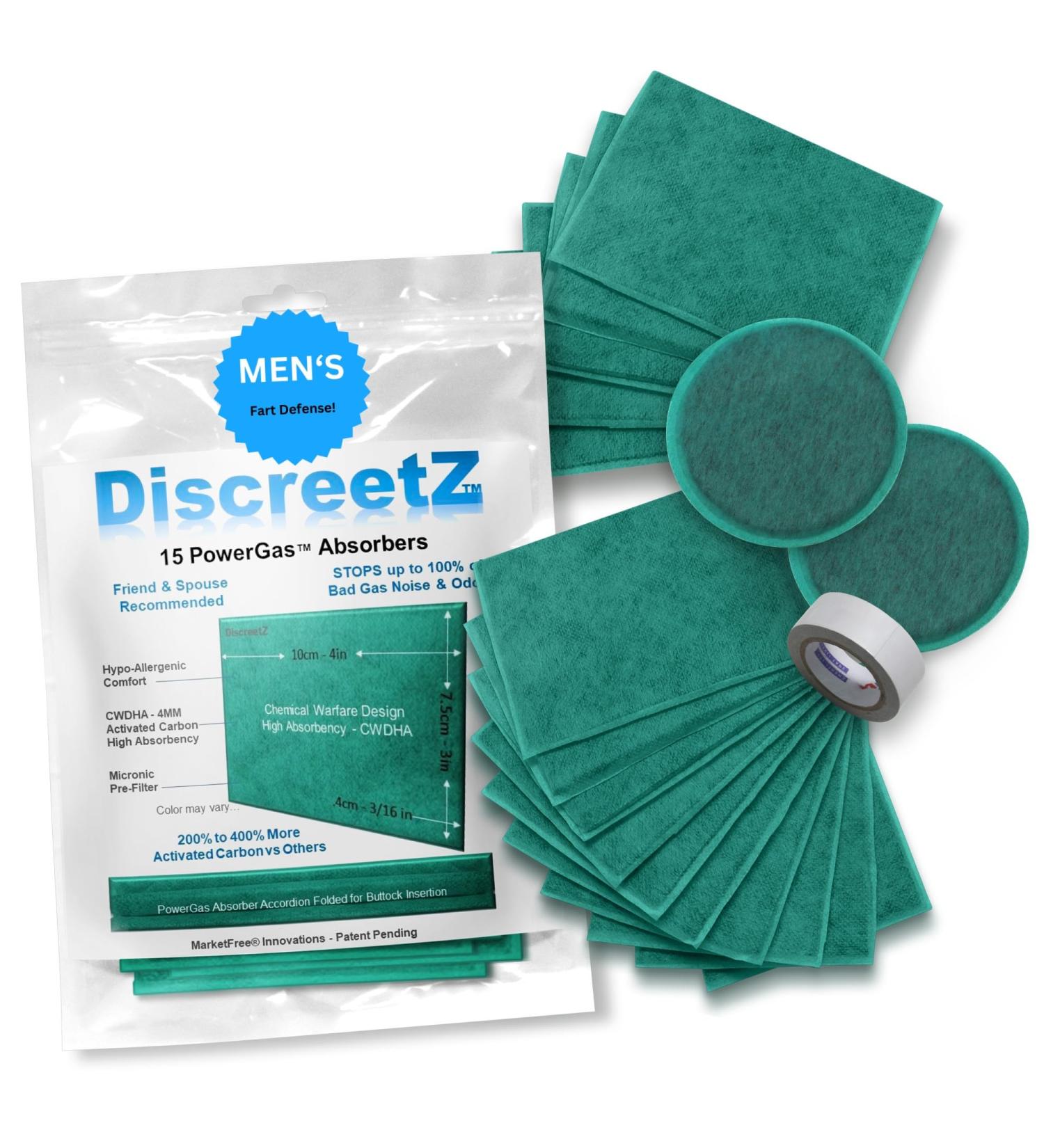 Men s Flatulence Pads - Ultimate Odor & Noise Relief | Charcoal Gas Absorbers | Flatulence Underwear for Men | Effective Gas Relief Aid - Buy Online on SooperMarket.com