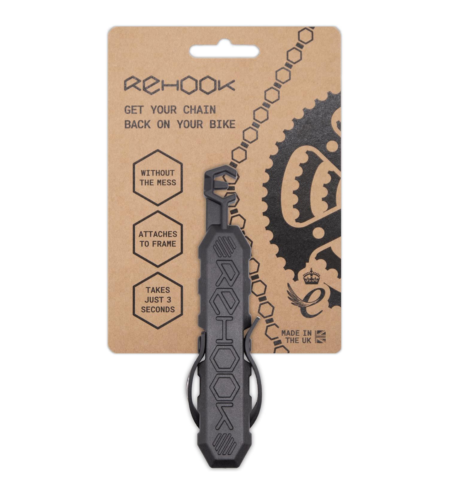 ReHook Original - Black | Fast & Mess-Free Bike Chain Tool for Cyclists and Gadget Lovers - Buy Online on SooperMarket.com