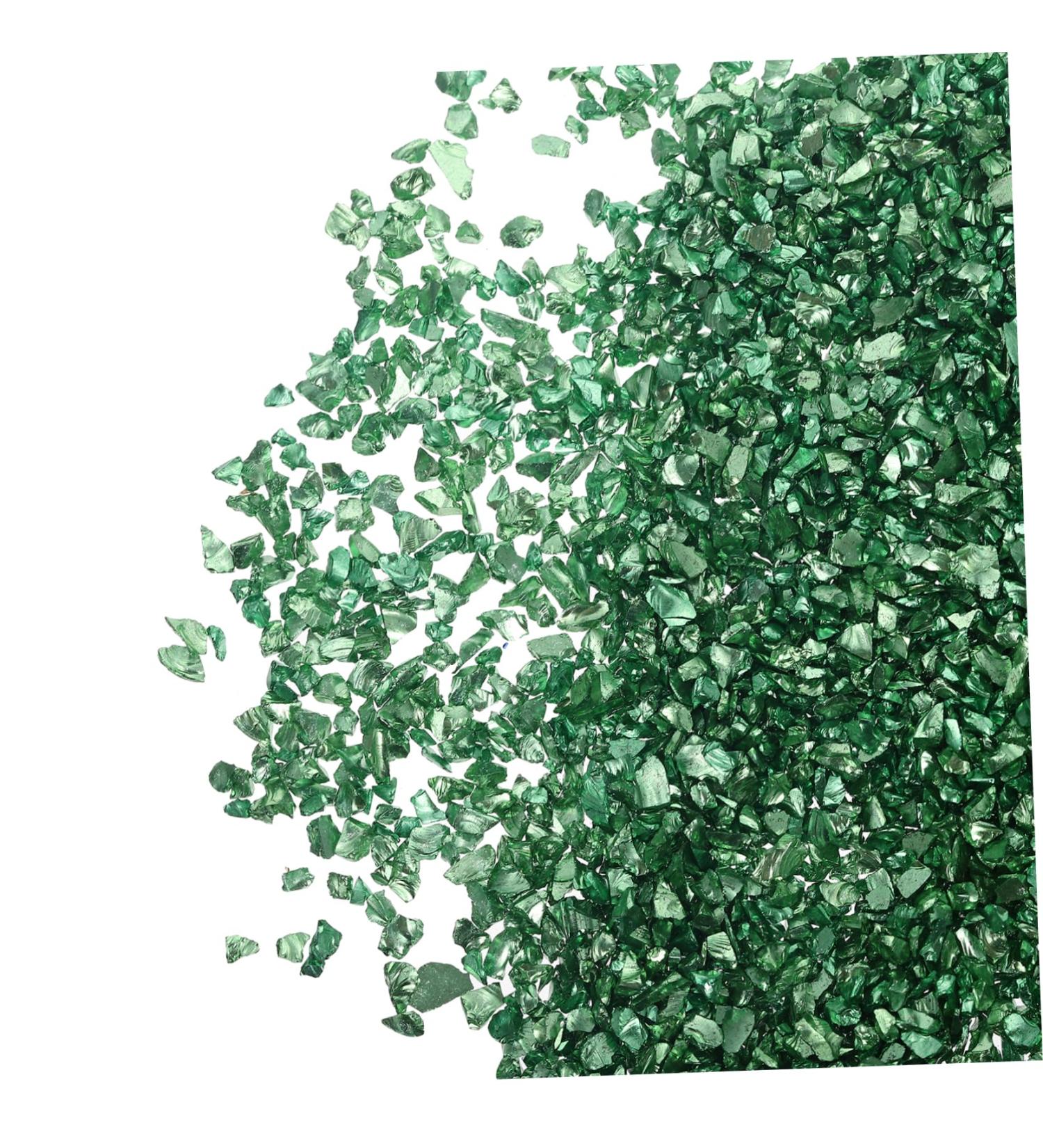 FOYTOKI 1 Glass Chip Shiny Nail Stickers Manicure Charm Glass Charms Filling DIY Epoxy Filling DIY Nail Art Crushed Glass Epoxy Charms Nail Art Rhinestones Irregular Glass Epoxy Fillers 0.5X0.3cm Green - Buy Online on SooperMarket.com